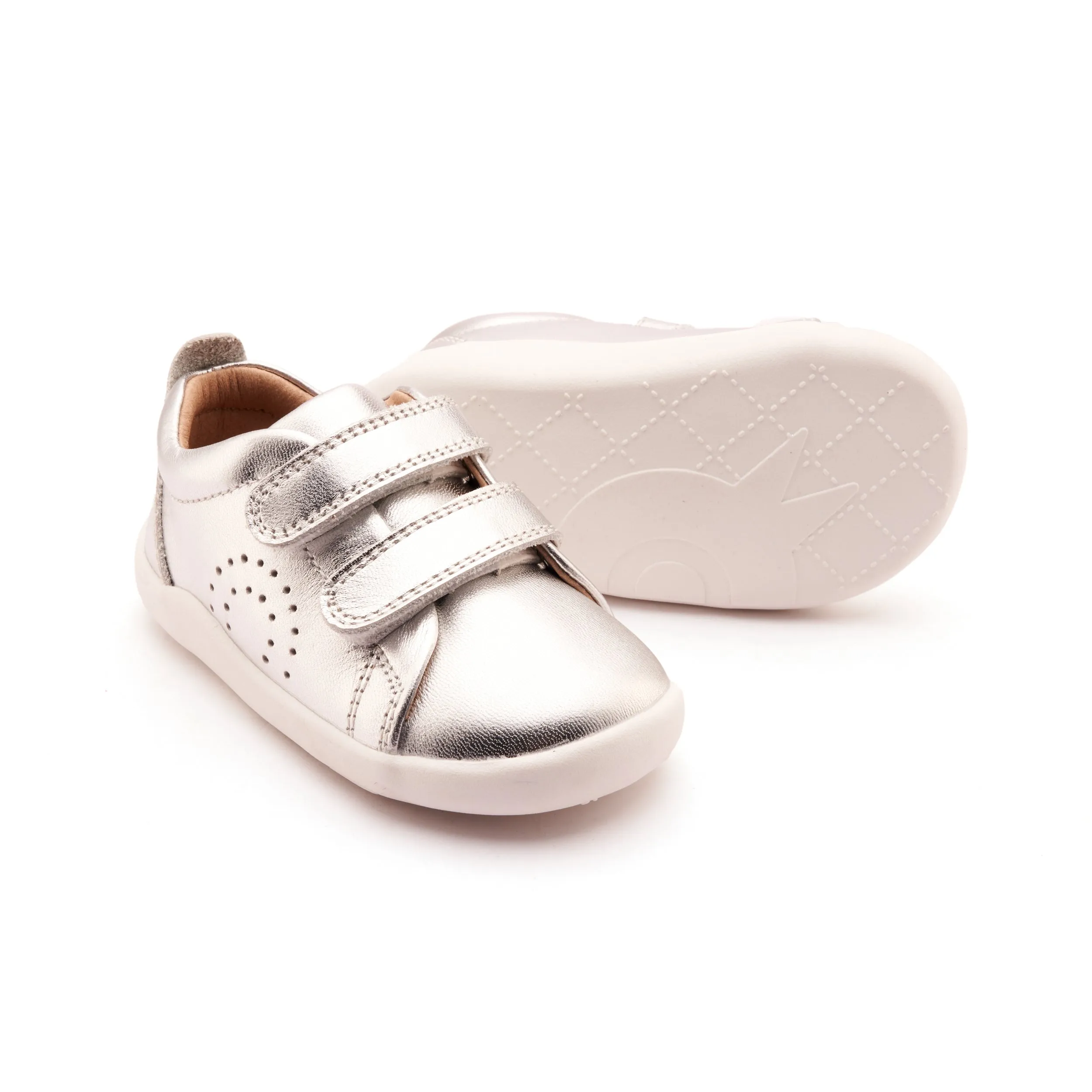 Old Soles Boy's and Girl's LittleTot Casual Shoes - Silver Label Details
