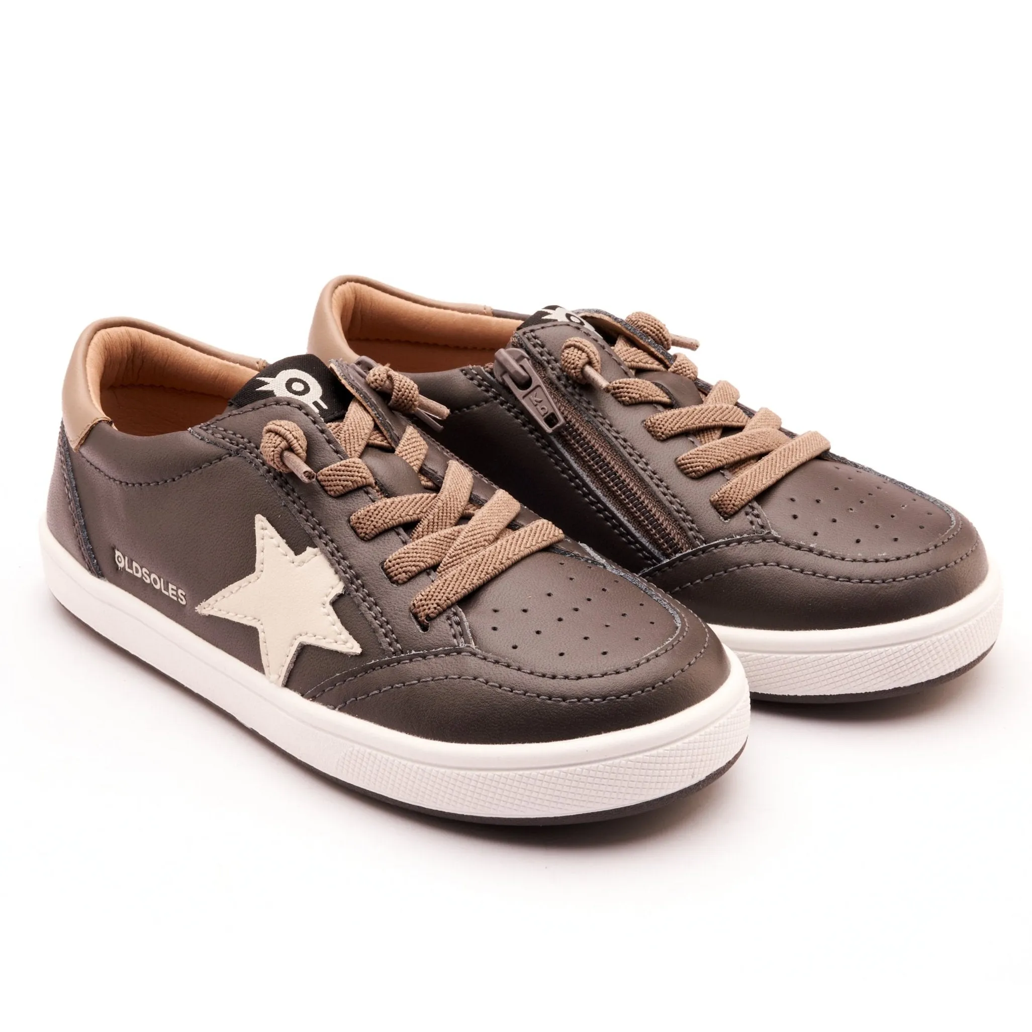 Old Soles Boy's and Girl's Platinum Runner Casual Shoes - Antracita / Taupe / Sporco Kids' loafers Lightweight kids' wear