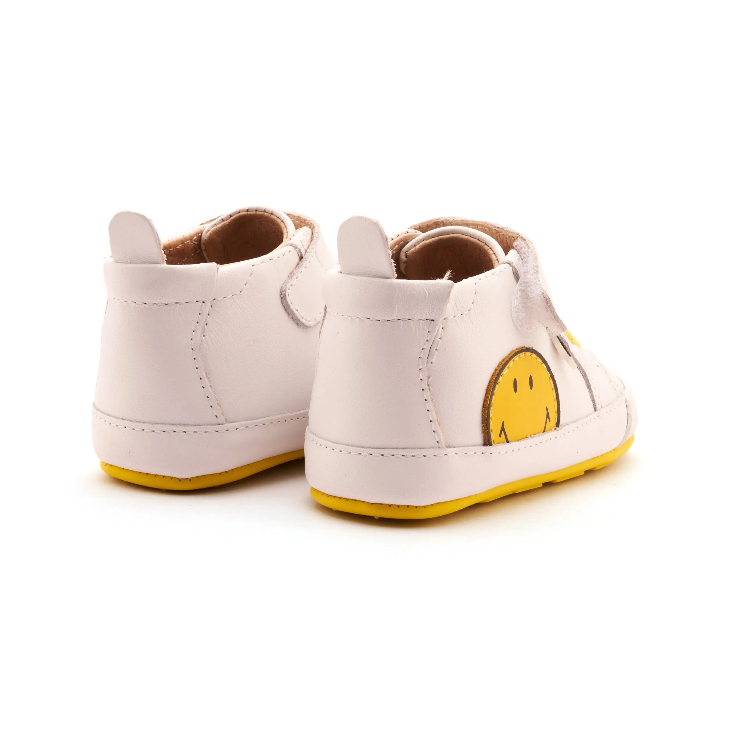 Old Soles Boy's and Girl's Super Smile Casual Shoes - Snow / Fluro Yellow Sports Wear