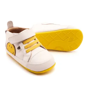Lace - up kids' shoes Old Soles Boy's and Girl's Super Smile Casual Shoes - Snow / Fluro Yellow