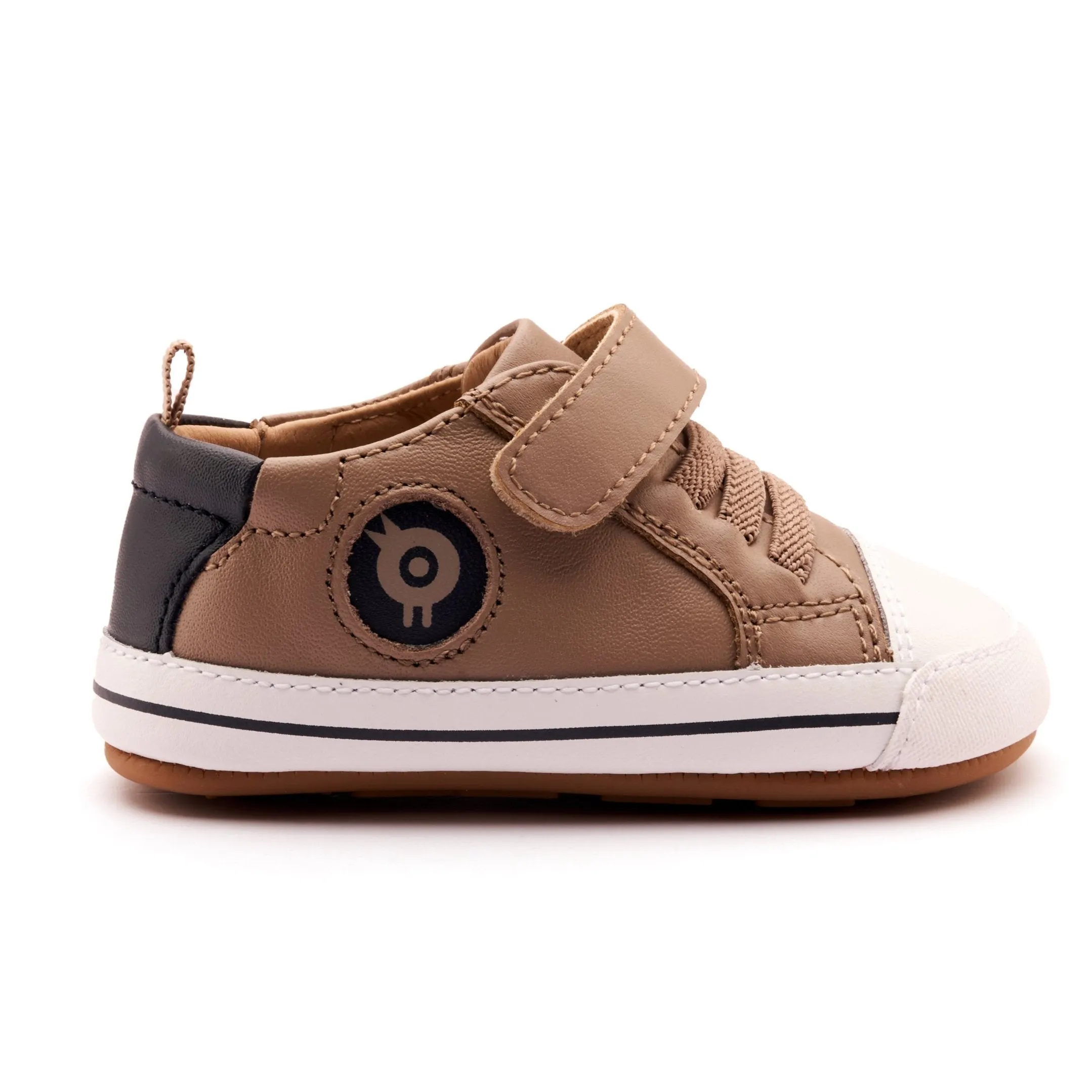 Old Soles Boy's and Girl's Team Bub Casual Shoes - Taupe / Navy Keychain Kids