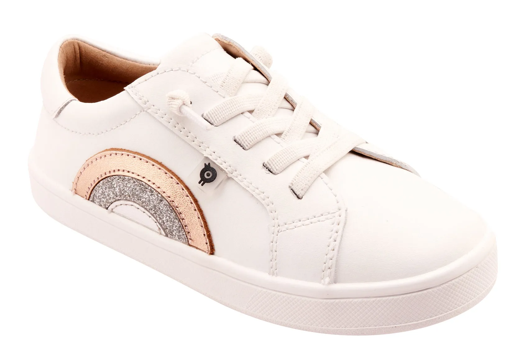 Old Soles Girl's 1010 Girl's Rainbow Jumpa Casual Shoes - Snow / Copper school wear