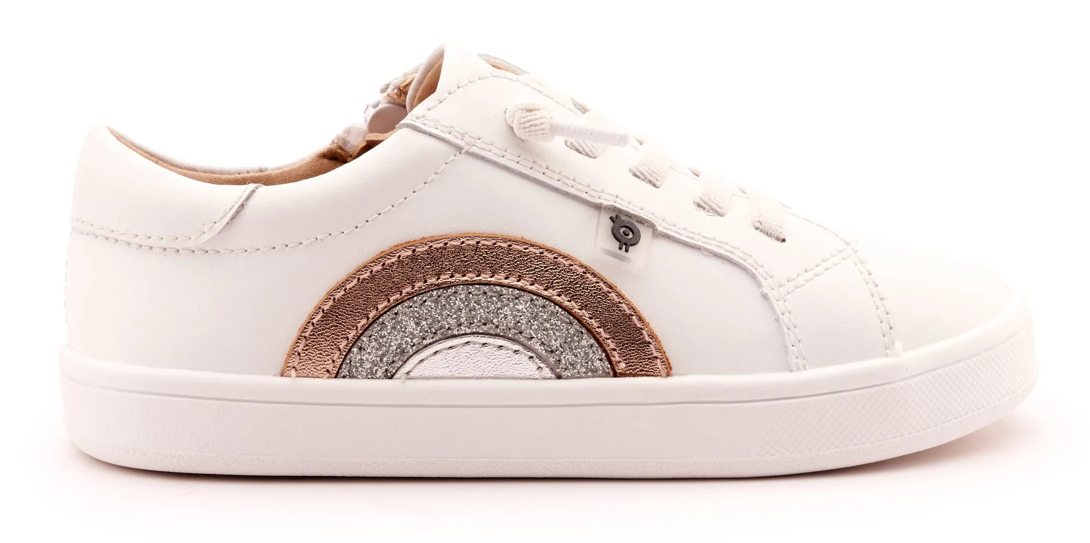 Old Soles Girl's 1010 Girl's Rainbow Jumpa Casual Shoes - Snow / Copper school wear