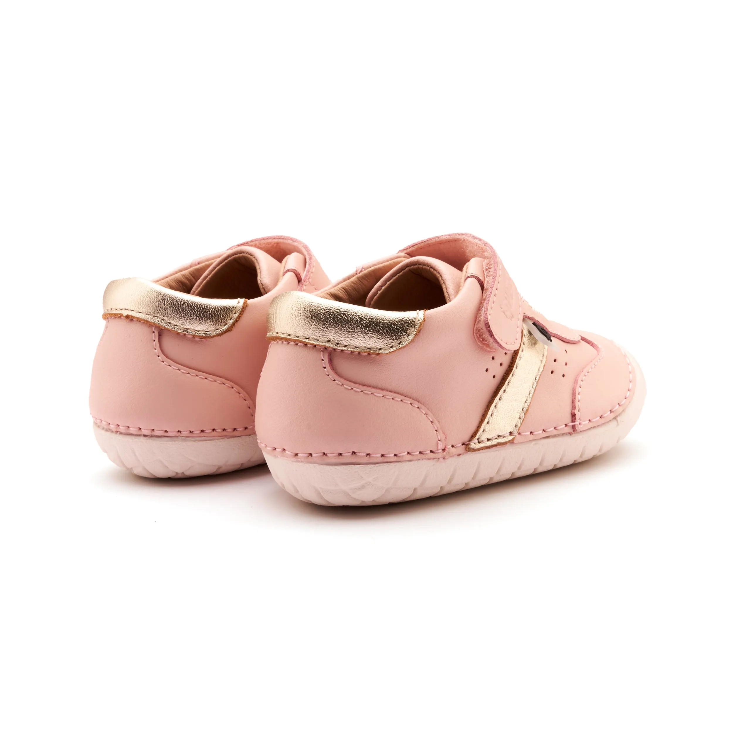 Old Soles Girl's 4100 Roady Pave Casual Shoes - Powder Pink / Gold / White Sole Quality Assurance
