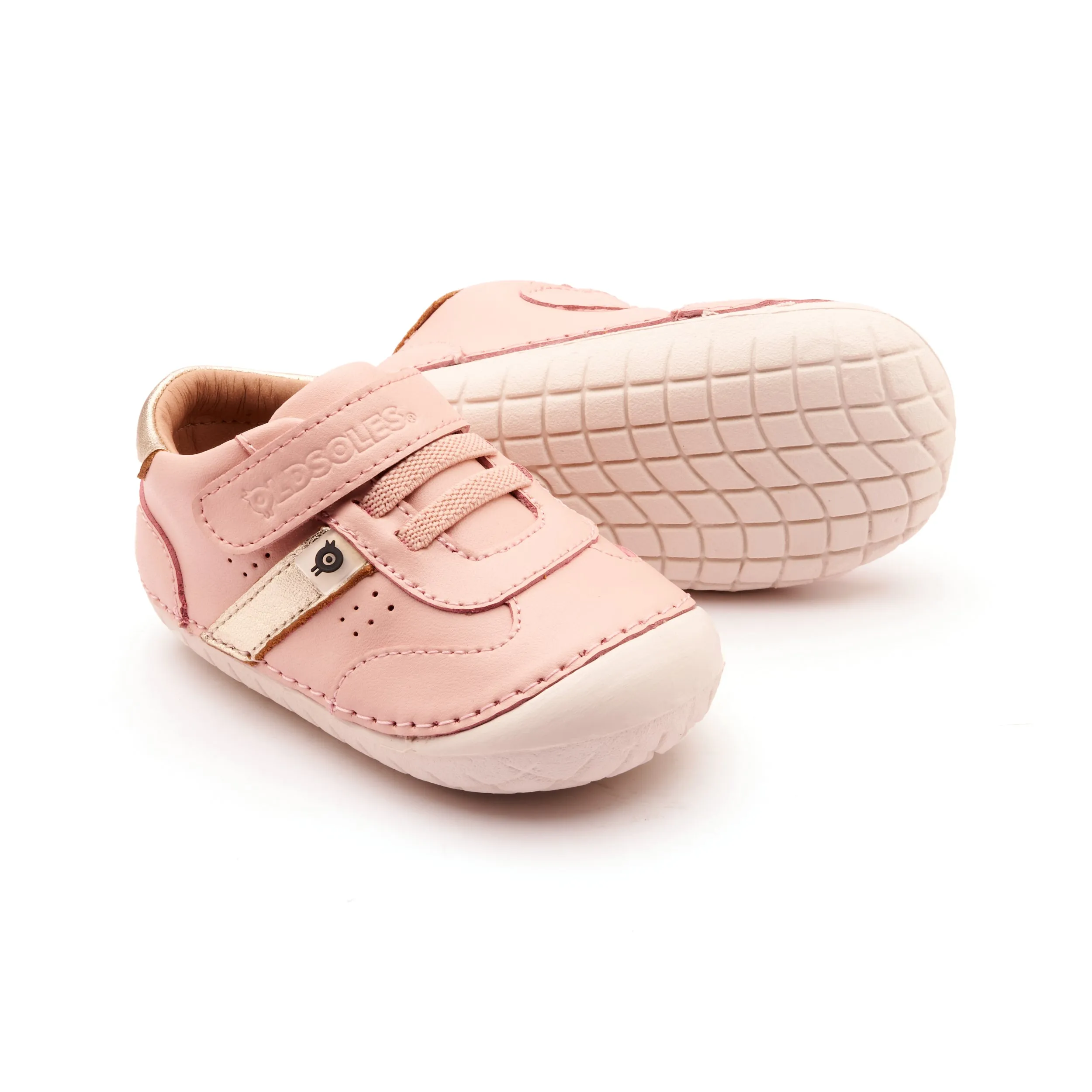 Old Soles Girl's 4100 Roady Pave Casual Shoes - Powder Pink / Gold / White Sole Quality Assurance