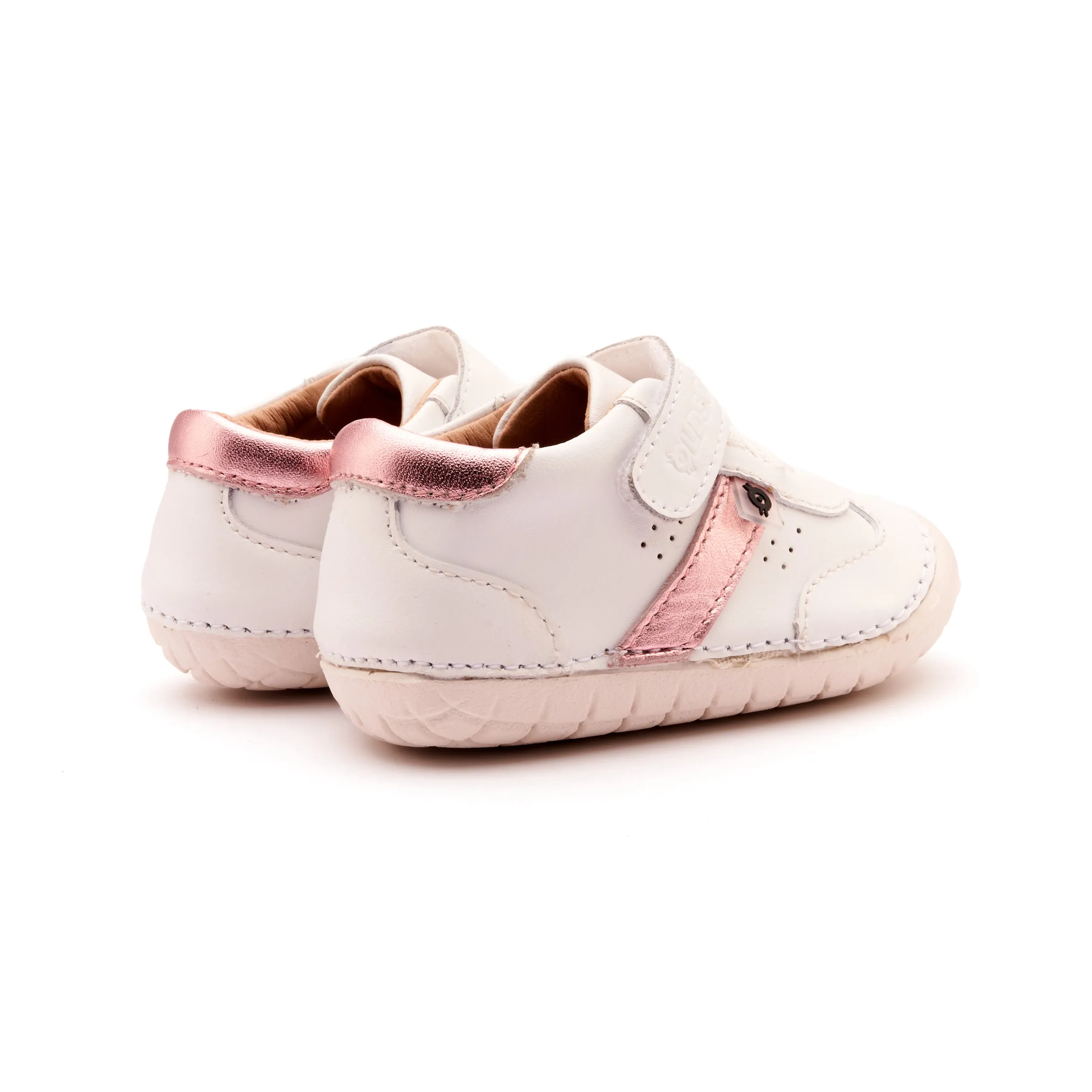 Old Soles Girl's 4100 Roady Pave Casual Shoes - Snow / Pink Frost / White Sole Size Range