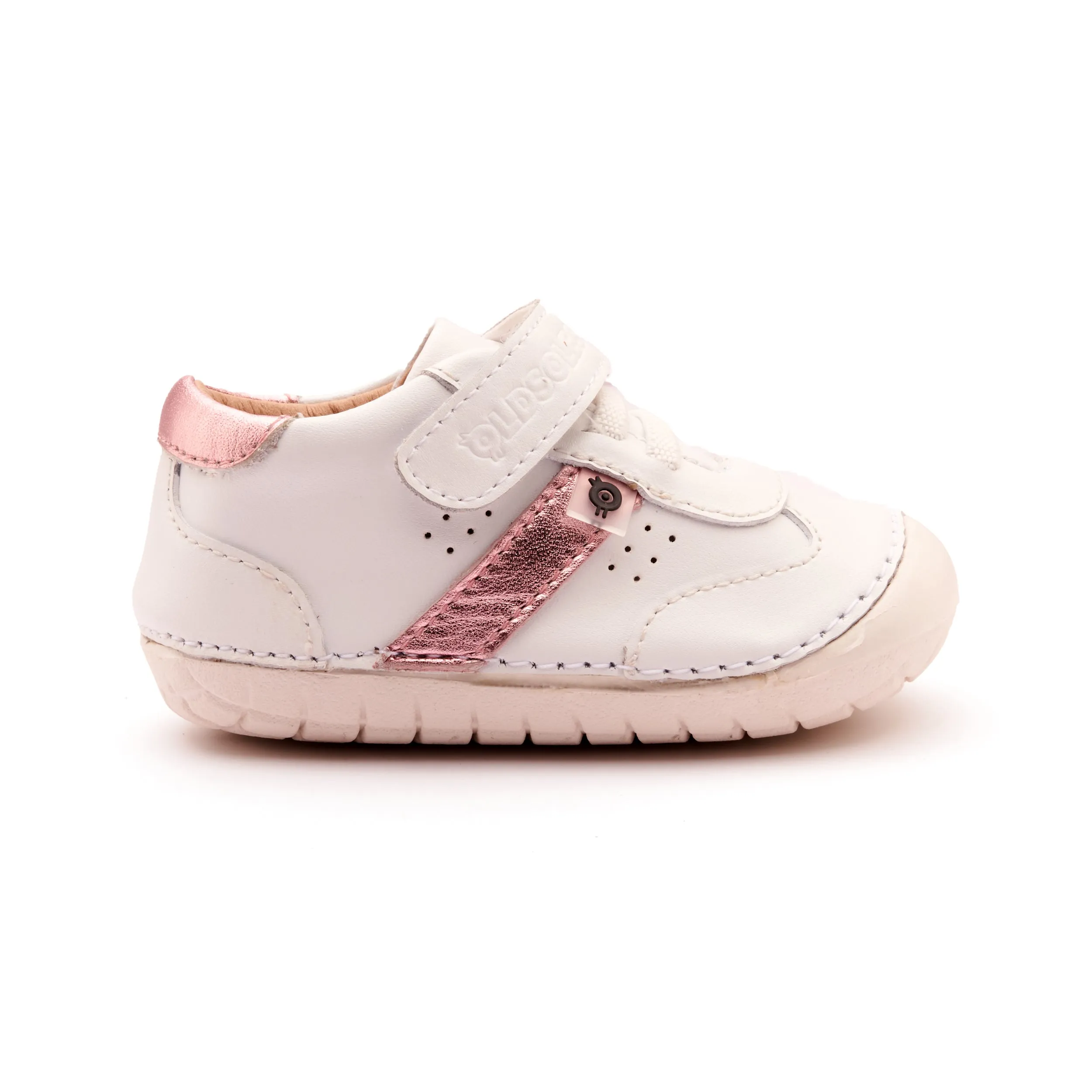Old Soles Girl's 4100 Roady Pave Casual Shoes - Snow / Pink Frost / White Sole Size Range