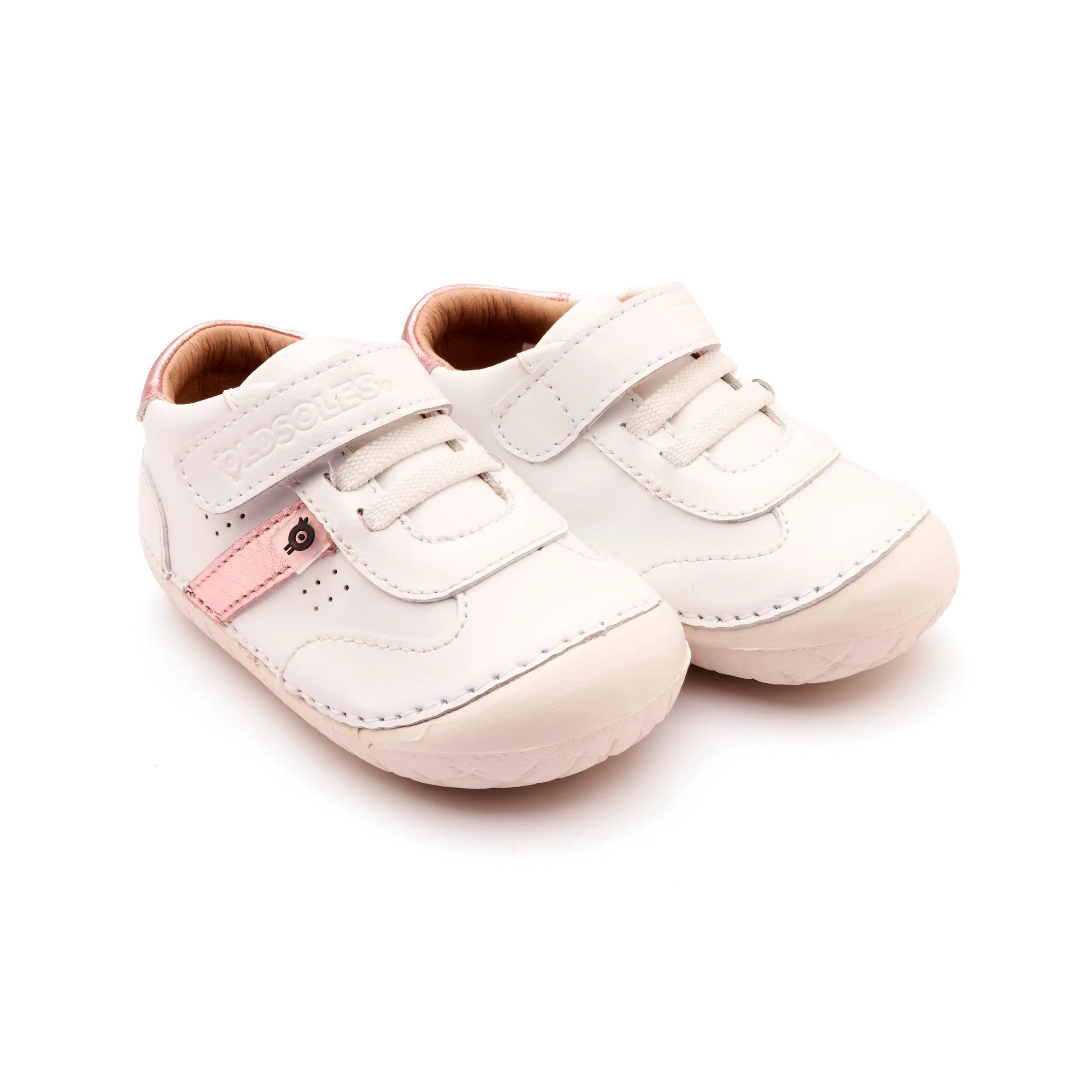 Old Soles Girl's 4100 Roady Pave Casual Shoes - Snow / Pink Frost / White Sole Size Range