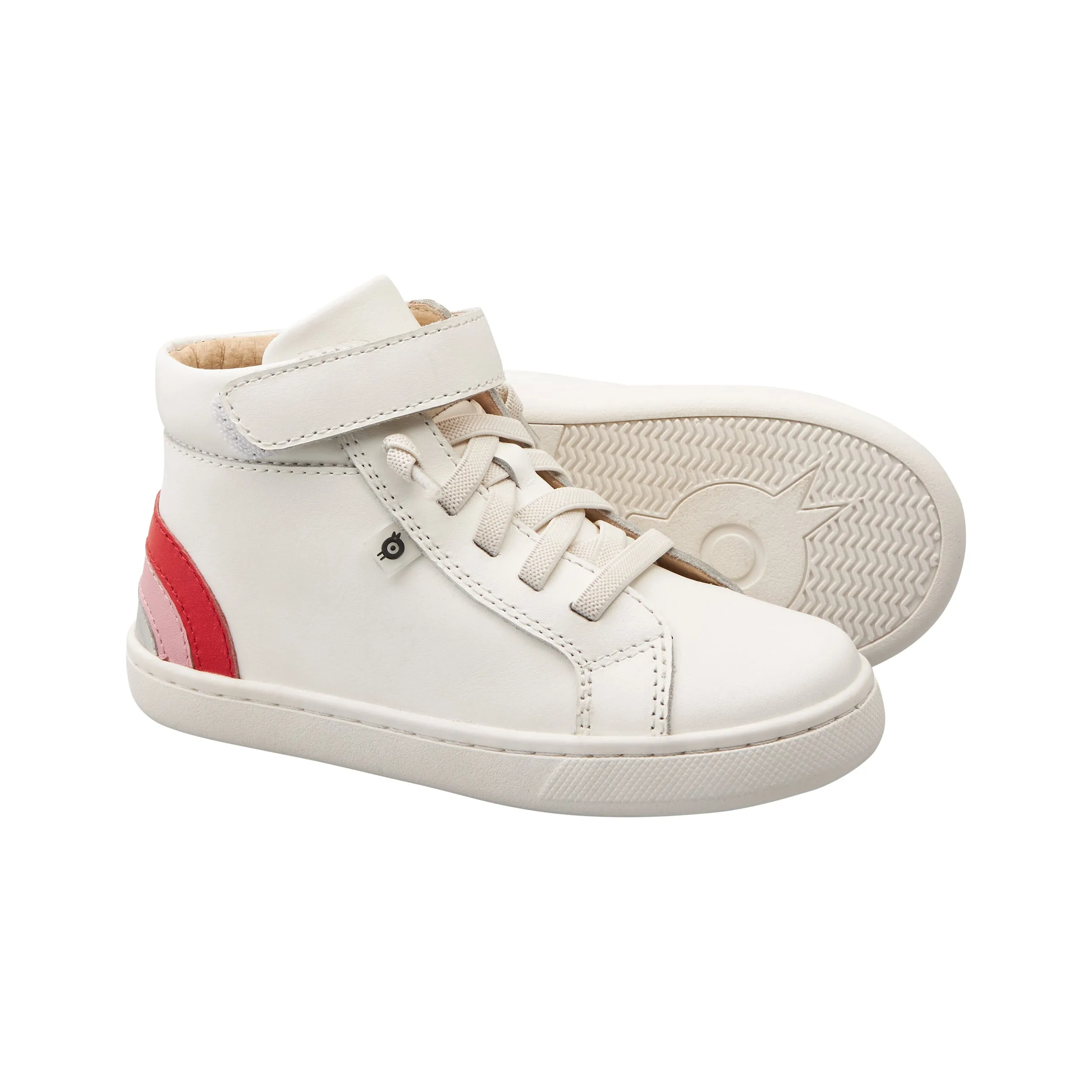 Old Soles Girl's 6157 Sneaky Rainbow High-Top Sneakers - Snow/Bright Red/Pearlized Pink/Silver Search Engine Optimization