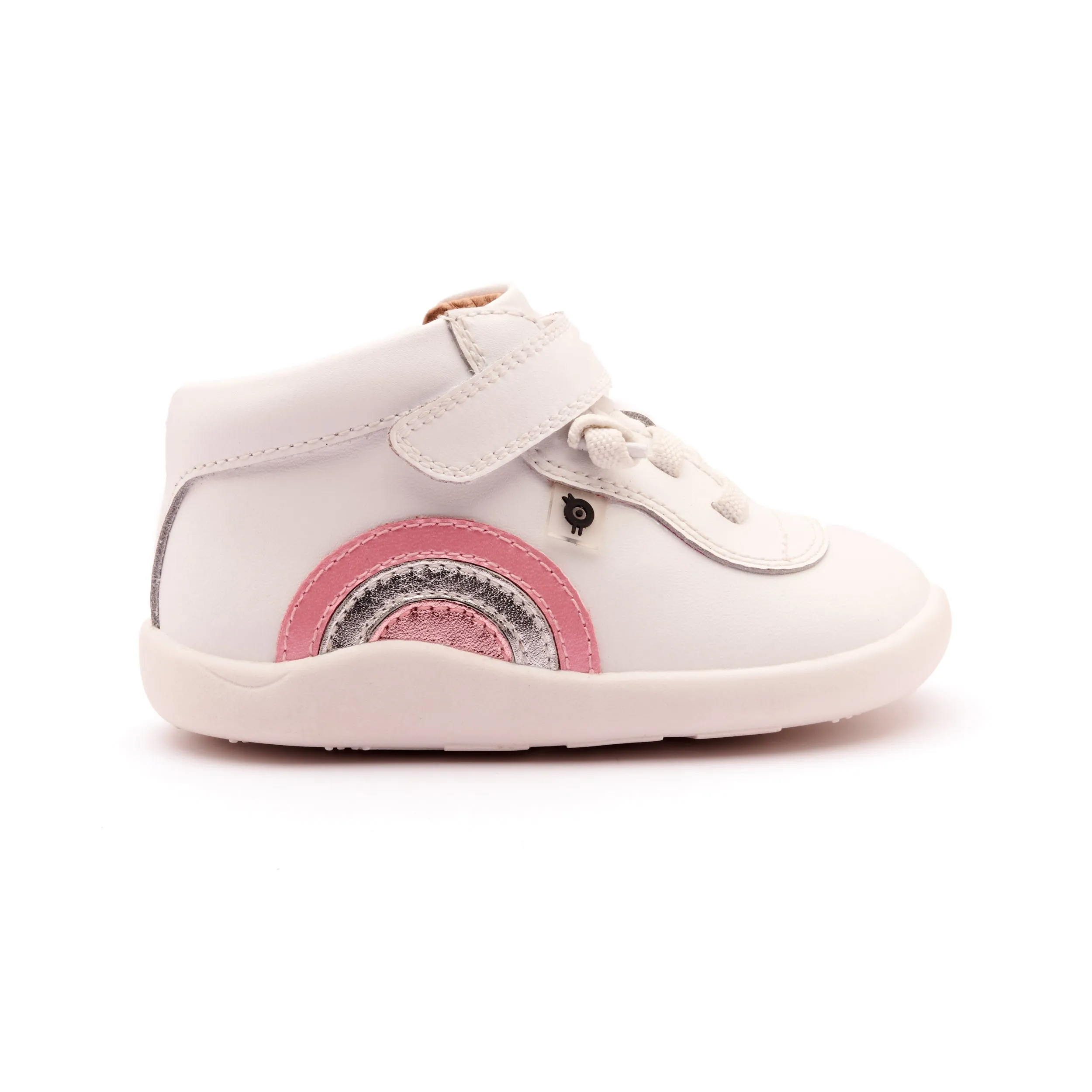 Old Soles Girl's 8055 Sun Bright Casual Shoes - Snow / Pearlised Pink / Silver / Pink Frost / White Sole Fun Kids
