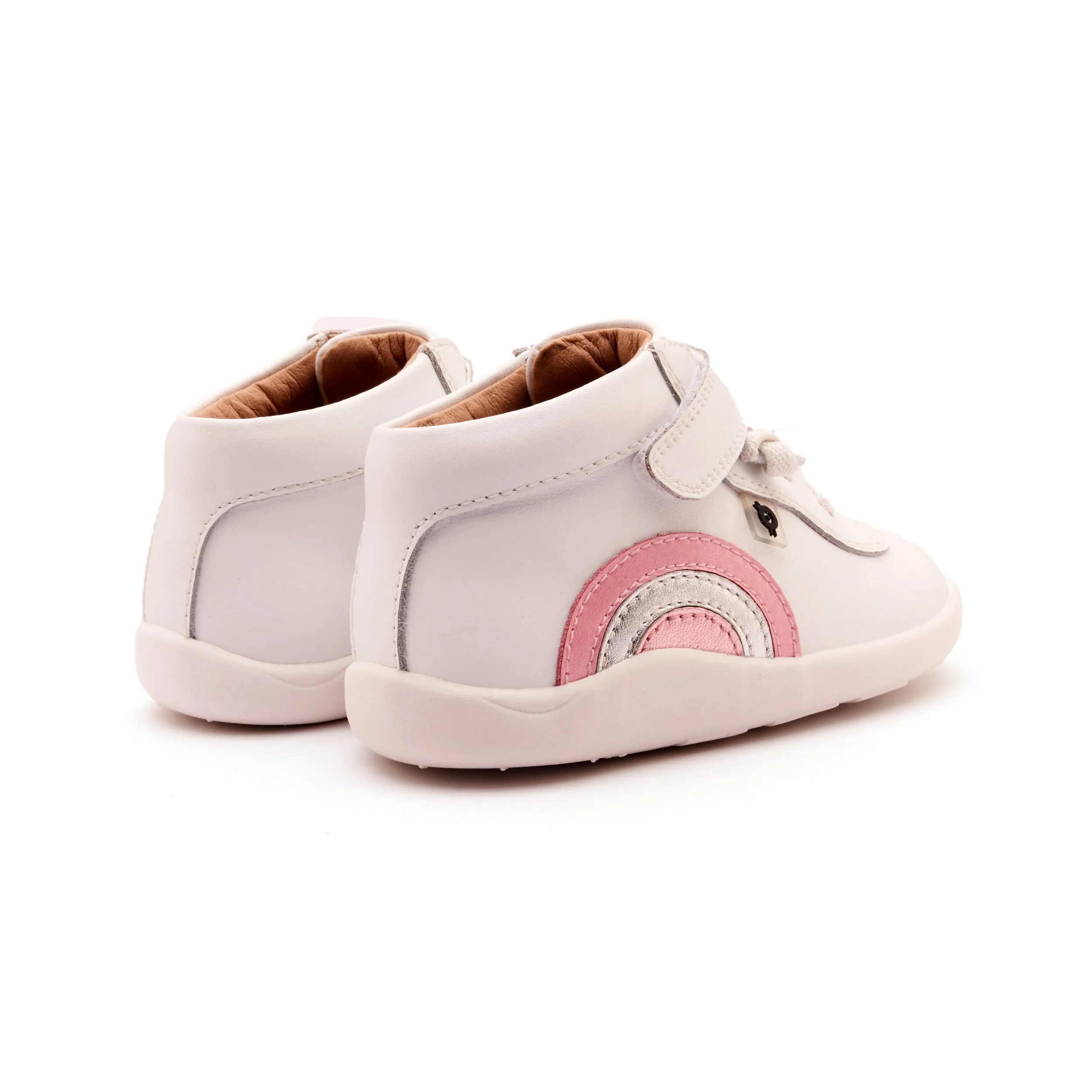 Old Soles Girl's 8055 Sun Bright Casual Shoes - Snow / Pearlised Pink / Silver / Pink Frost / White Sole Fun Kids