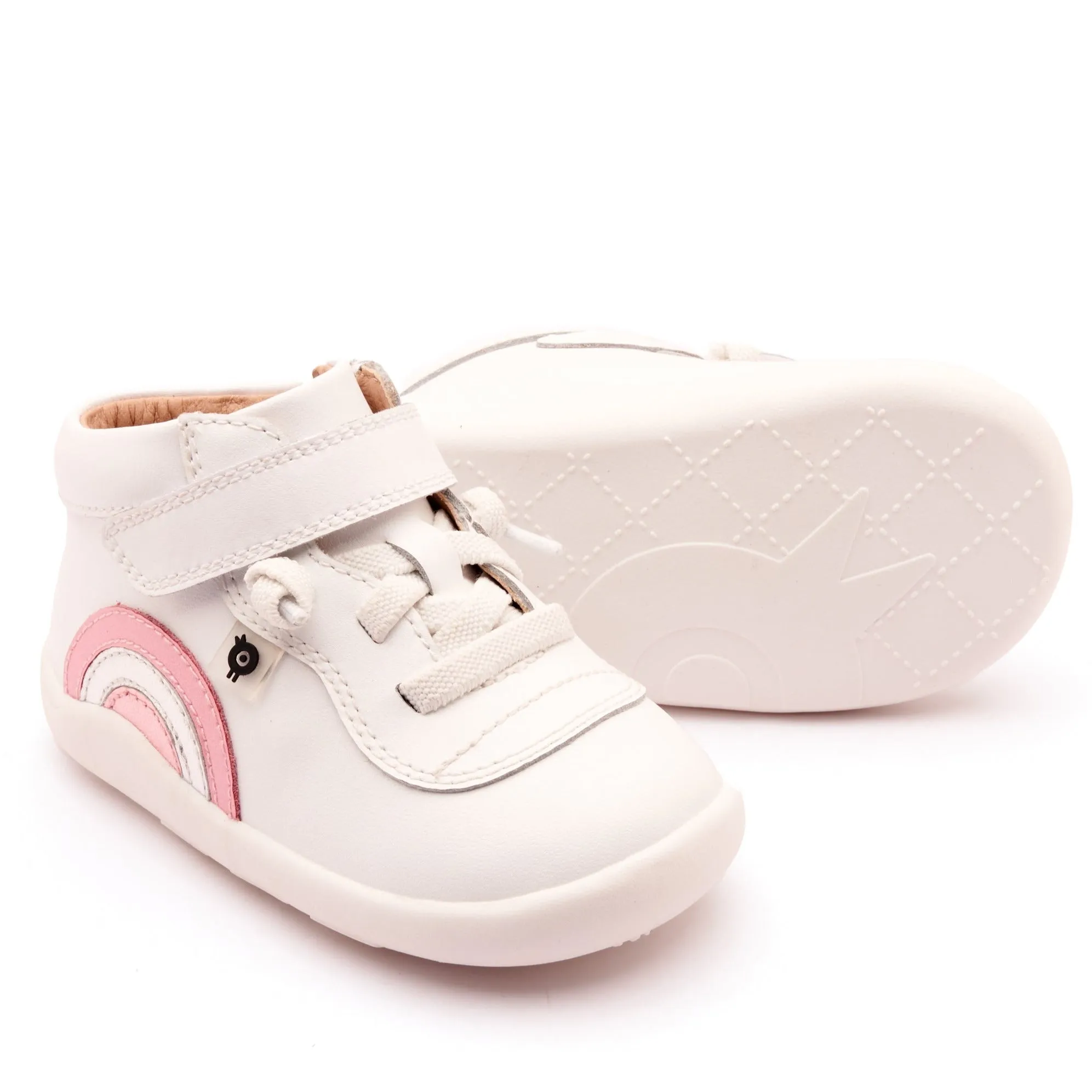 Old Soles Girl's 8055 Sun Bright Casual Shoes - Snow / Pearlised Pink / Silver / Pink Frost / White Sole Comfortable kids' clothing Formal kids' outfits