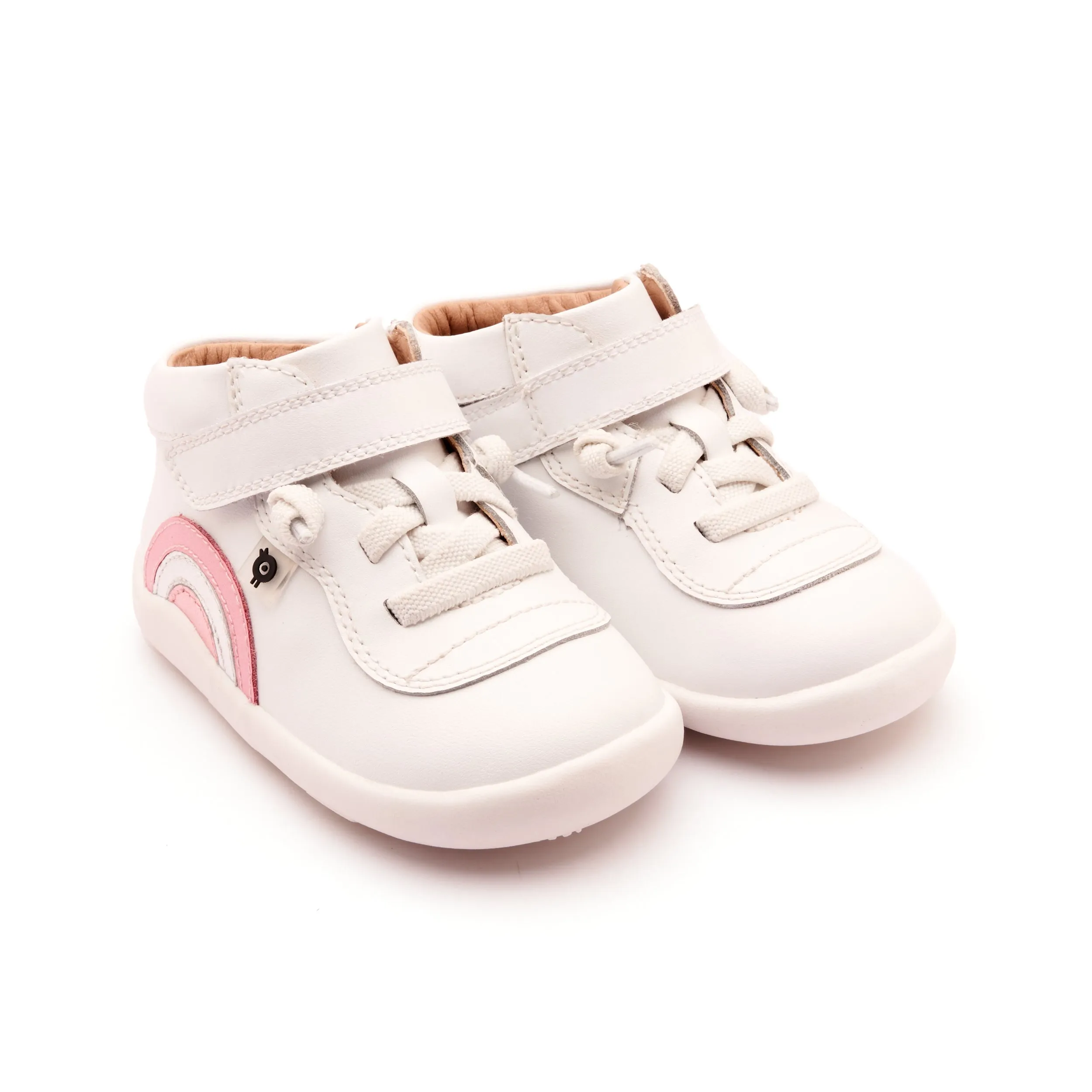 Old Soles Girl's 8055 Sun Bright Casual Shoes - Snow / Pearlised Pink / Silver / Pink Frost / White Sole Fun Kids