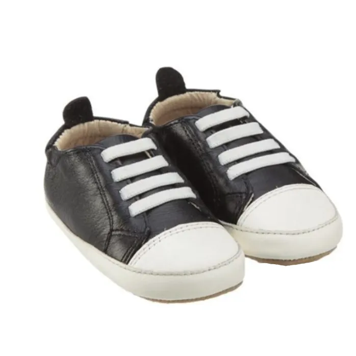 Old Soles Girl's and Boy's 106RT Eazy Jogger Casual Shoes - Black / Snow Active Kids