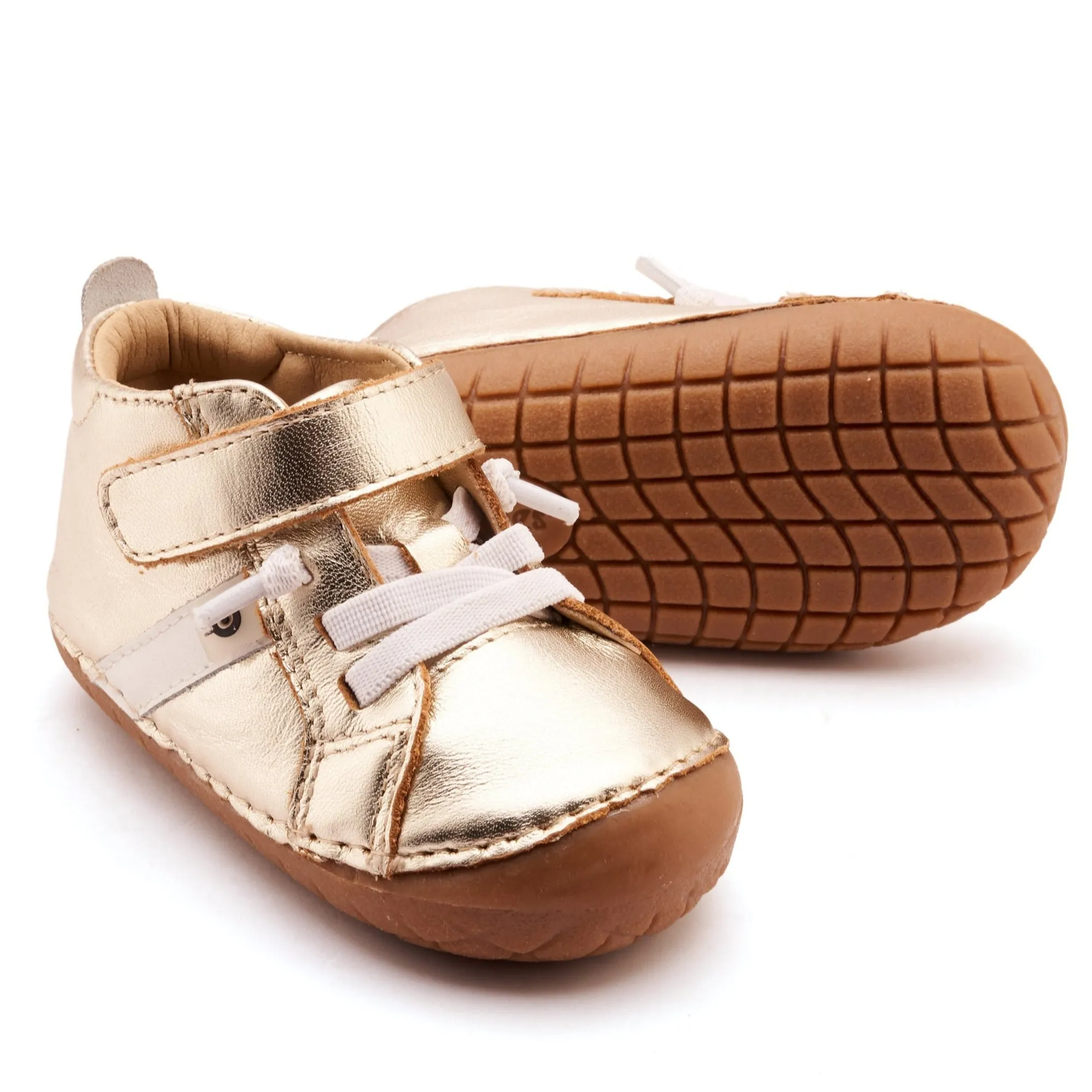 Old Soles Girl's and Boy's Roadway Pave Casual Shoes - Gold / Snow Durable Design