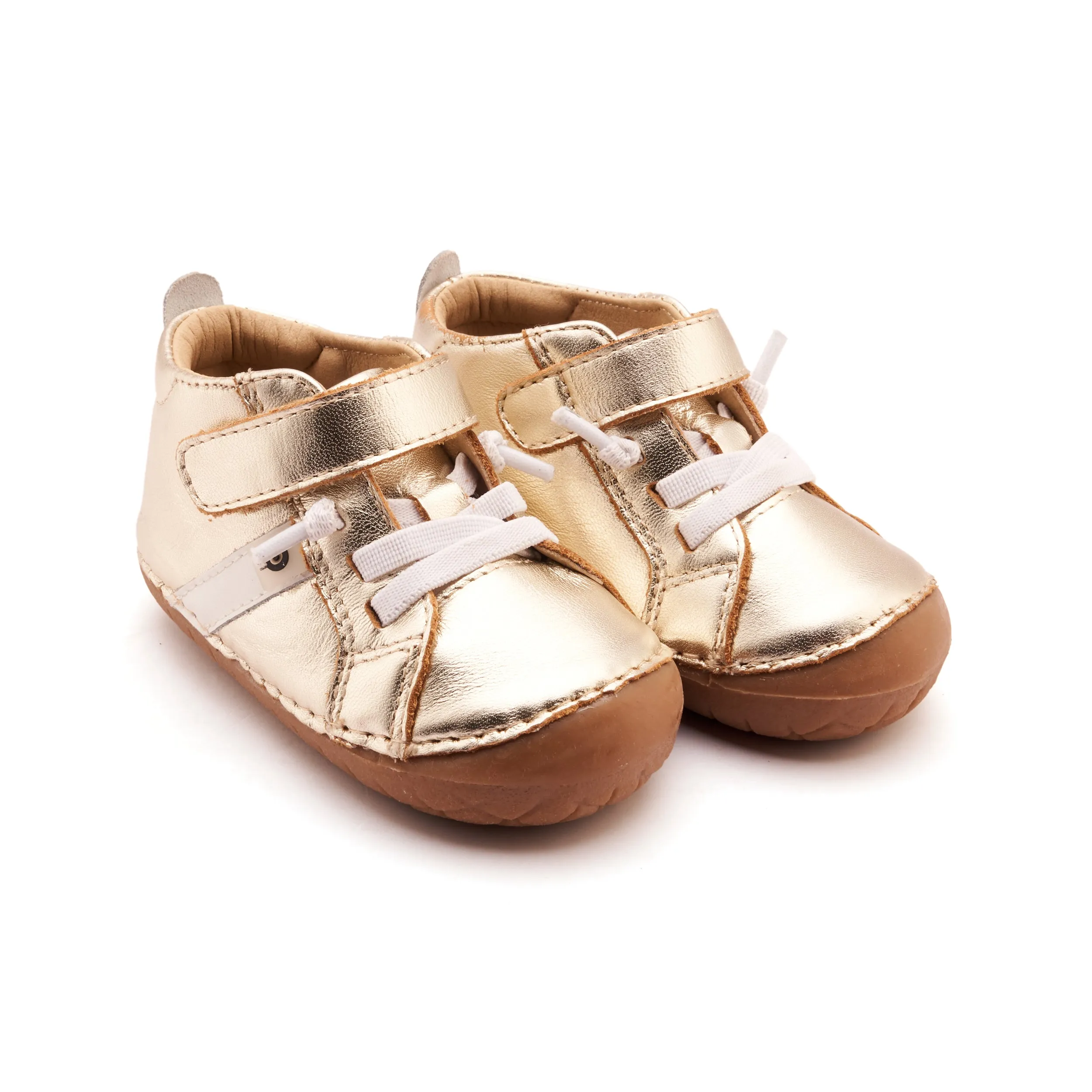 Old Soles Girl's and Boy's Roadway Pave Casual Shoes - Gold / Snow Durable Design