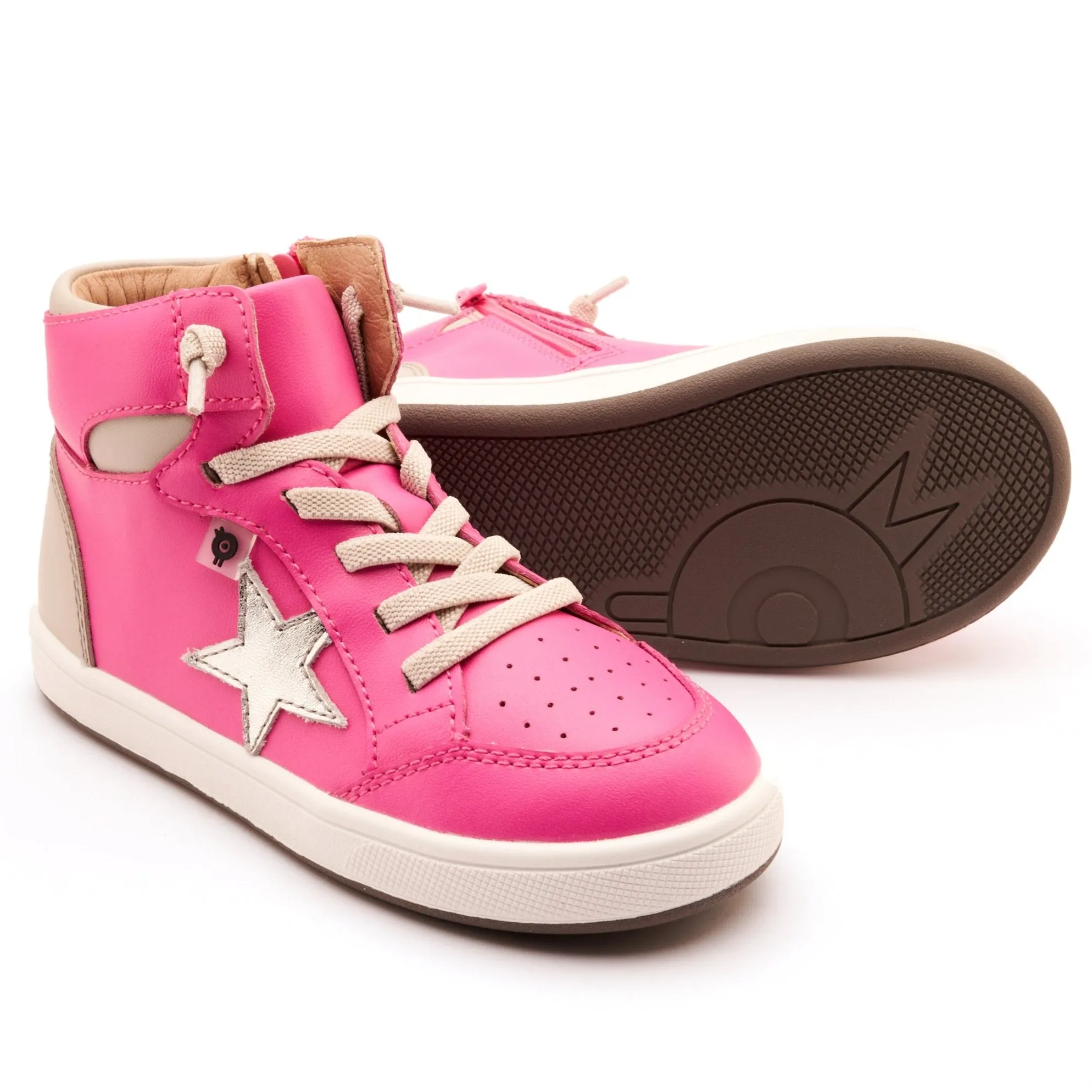 Old Soles Girl's and Boy's Starling Casual Shoes - Rosy / Gris / Silver Elegant kids' looks Velcro - closure kids' shoes