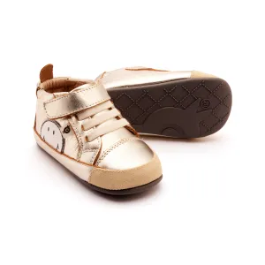Old Soles Girl's and Boys Super Smile Casual Shoes - Gold / Snow Fancy kids' clothing