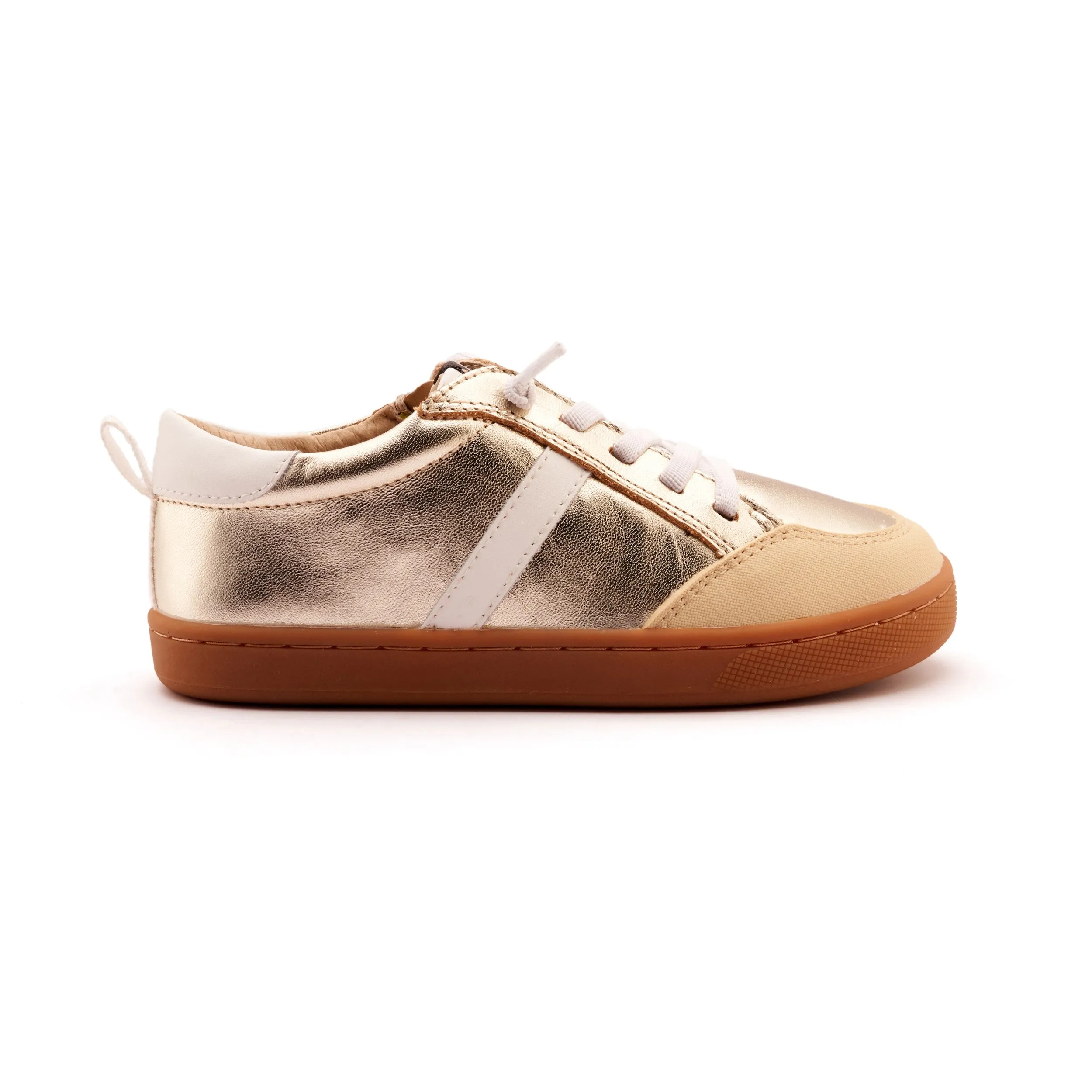 Old Soles Girl's and Boy's Urban Road Casual Shoes - Gold / Snow Cool Kids