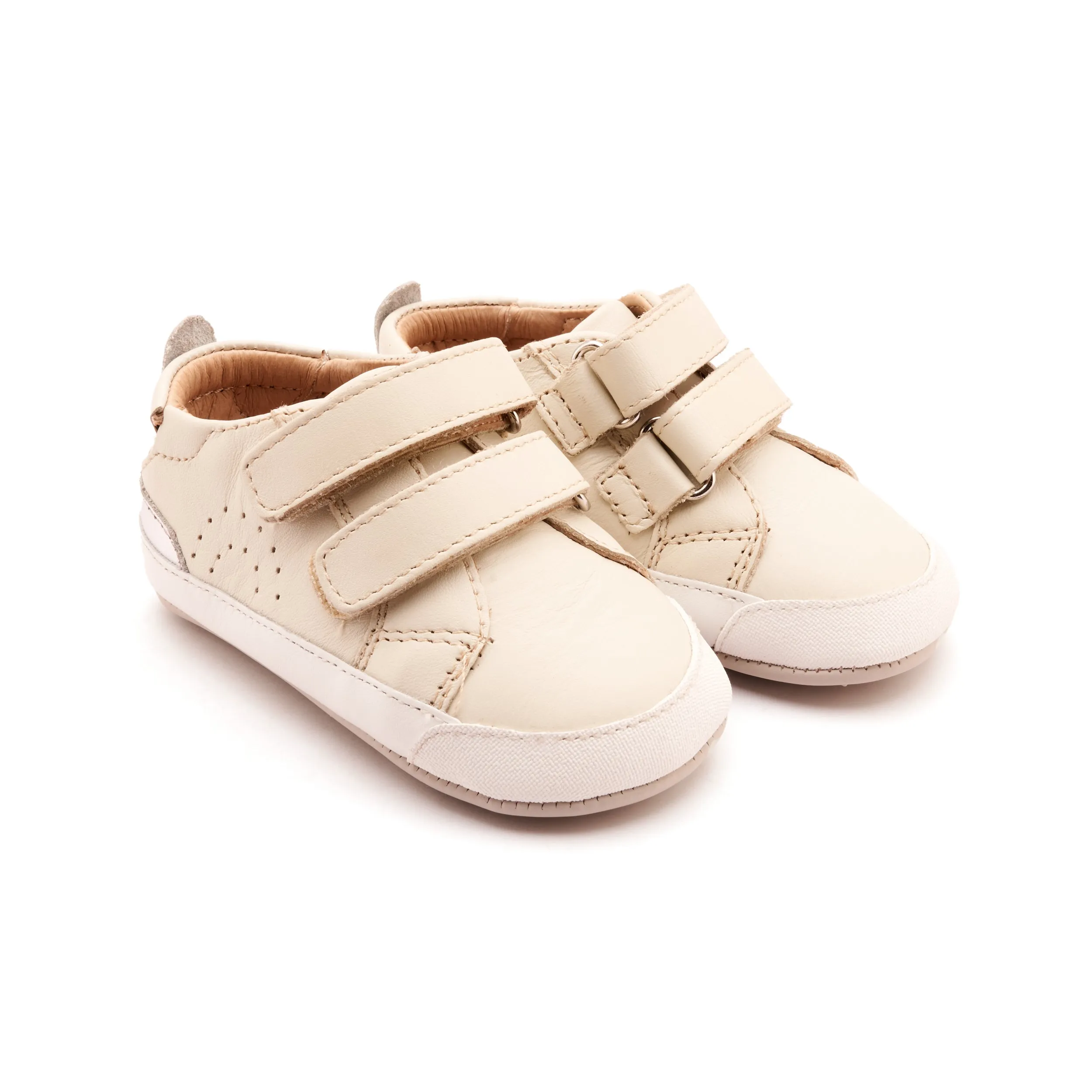 Old Soles Girl's Baby Tot Casual Shoes - Vanilla / Silver Youngsters Footwear