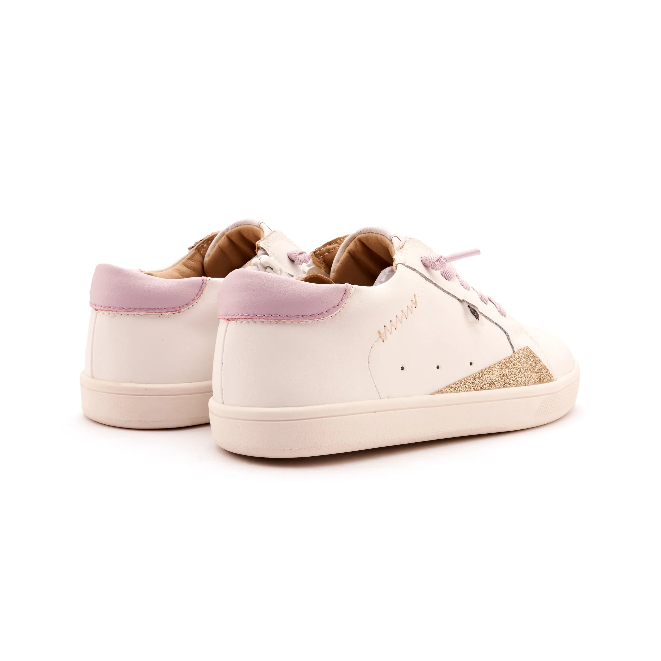 Old Soles Girl's Blade Runner Casual Shoes - Snow / Lilium / Glam Gold Platforms