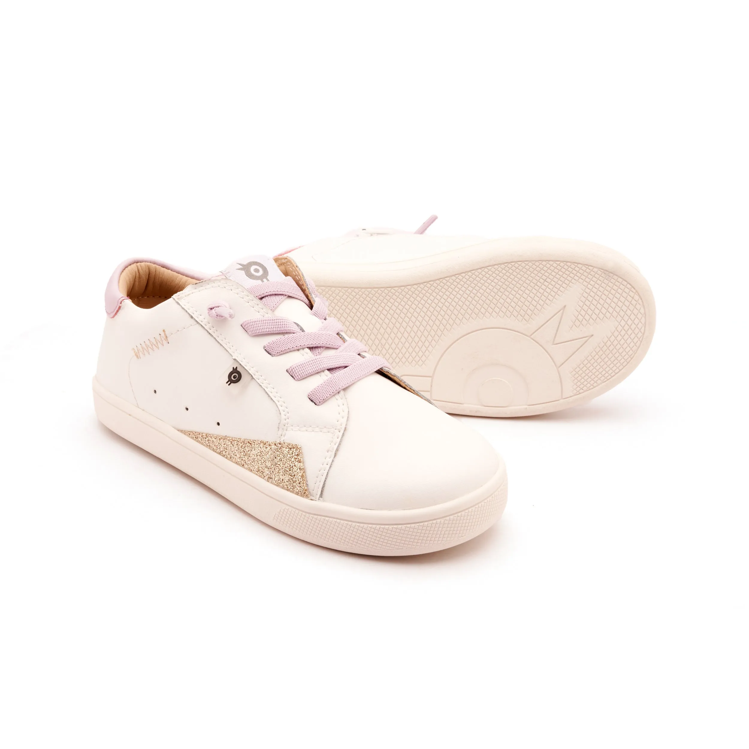 Old Soles Girl's Blade Runner Casual Shoes - Snow / Lilium / Glam Gold Platforms