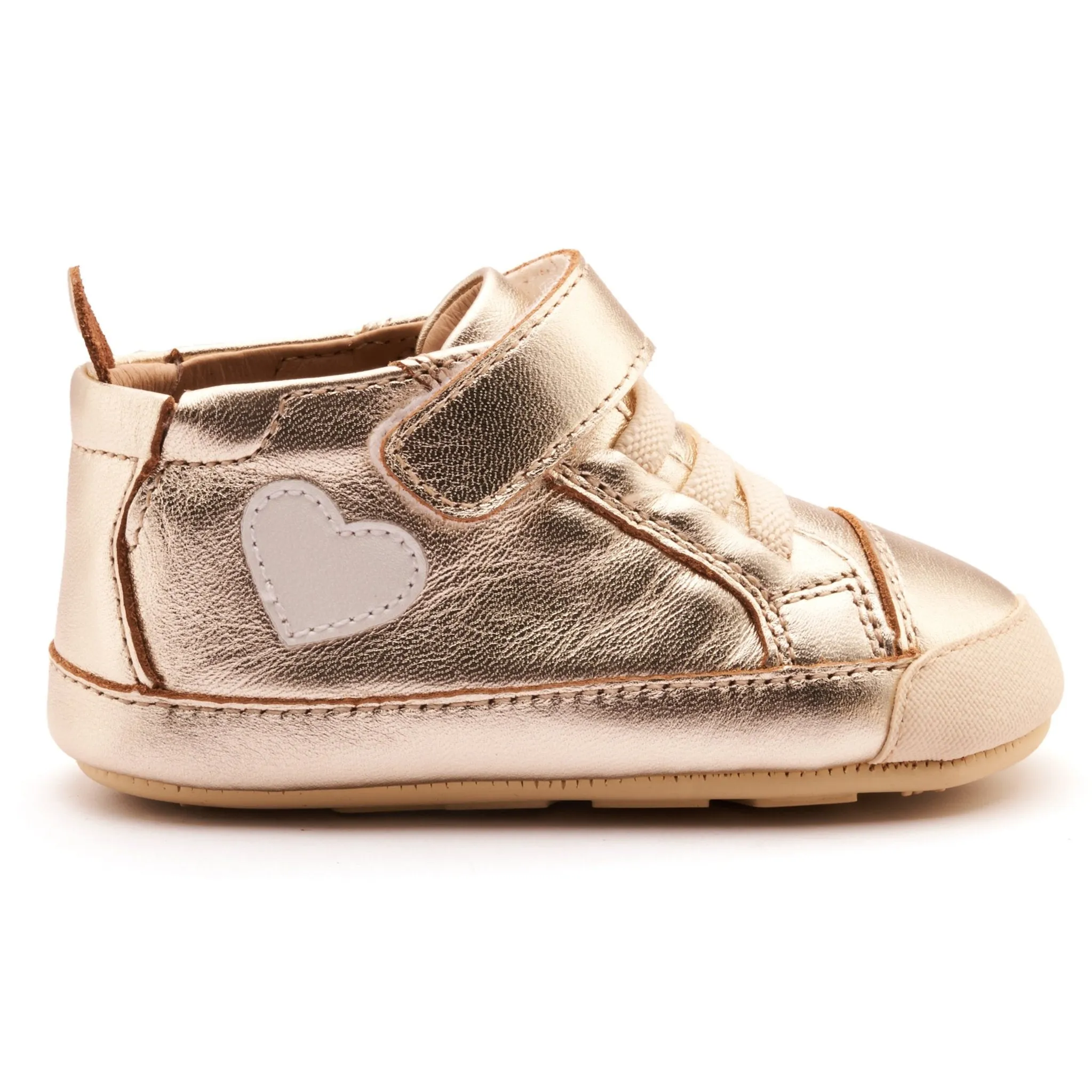 Primary - school - sized shoes Kids' party shoes Old Soles Girl's Heartie Casual Shoes - Gold / Nacardo Blanco
