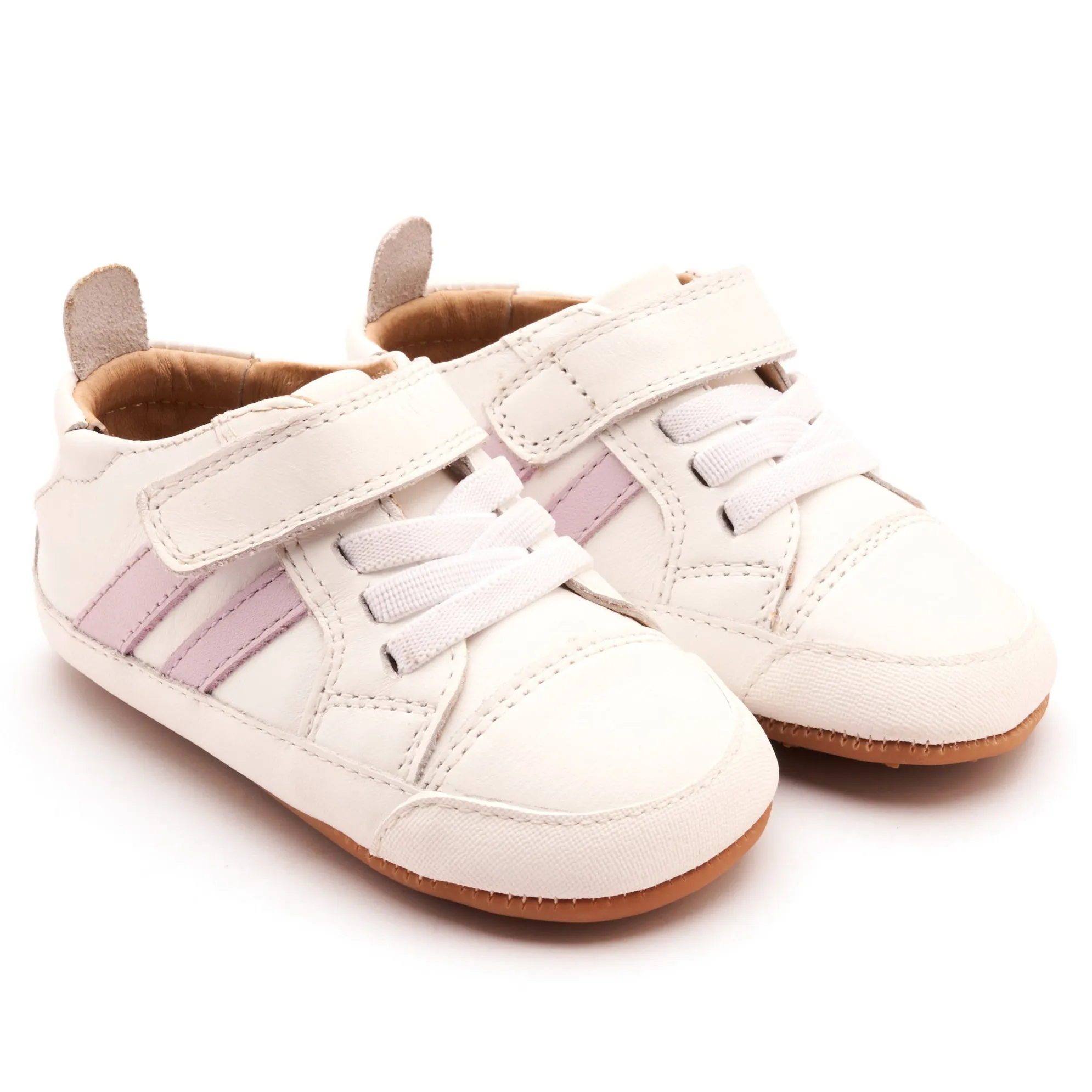 Old Soles Girl's Low Roller Casual Shoes - Snow / Lilium Unisex kids' shoes Soft fabric for kids