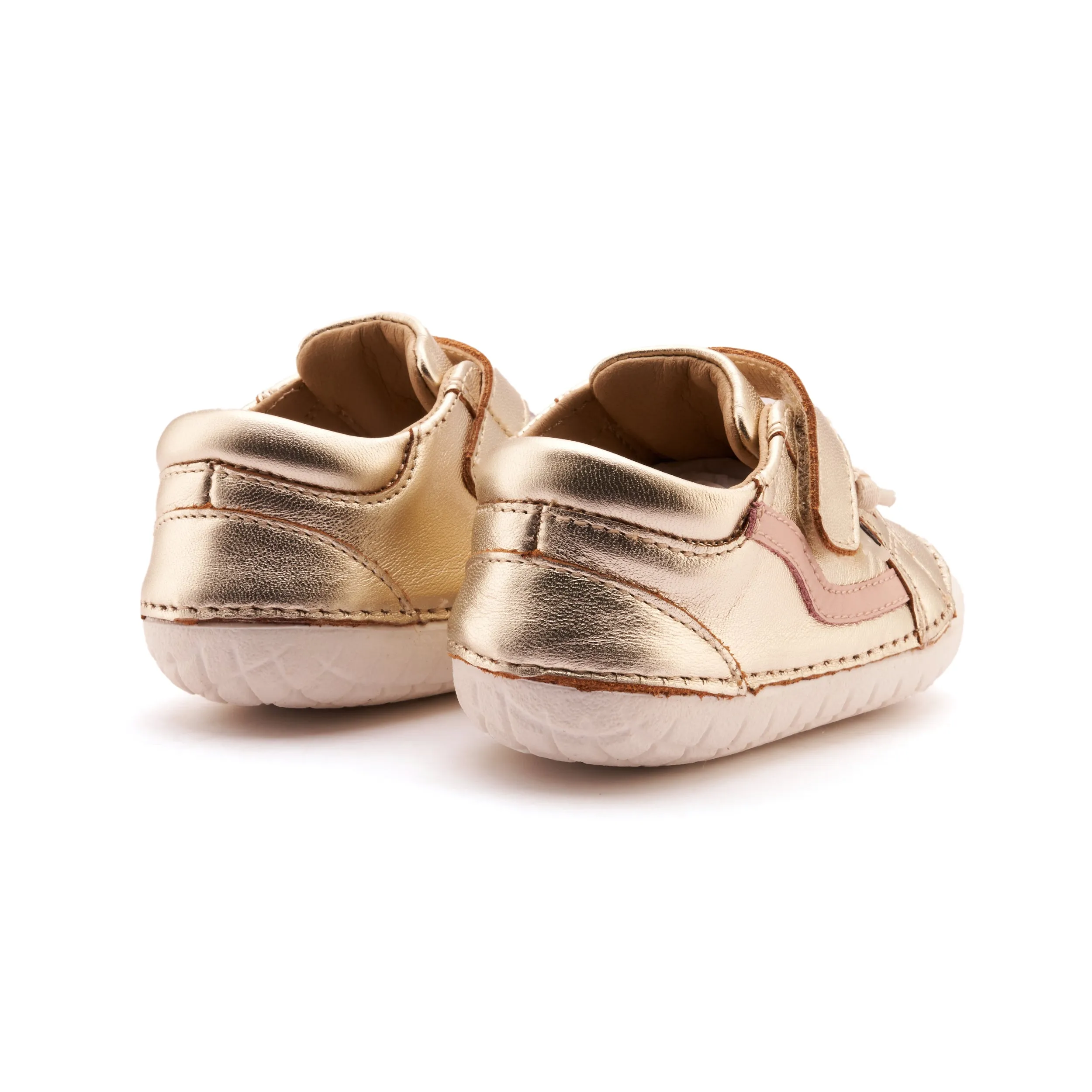 Old Soles Girl's Pave Squiggle Casual Shoes - Gold / Powder Pink Adolescent Shoes