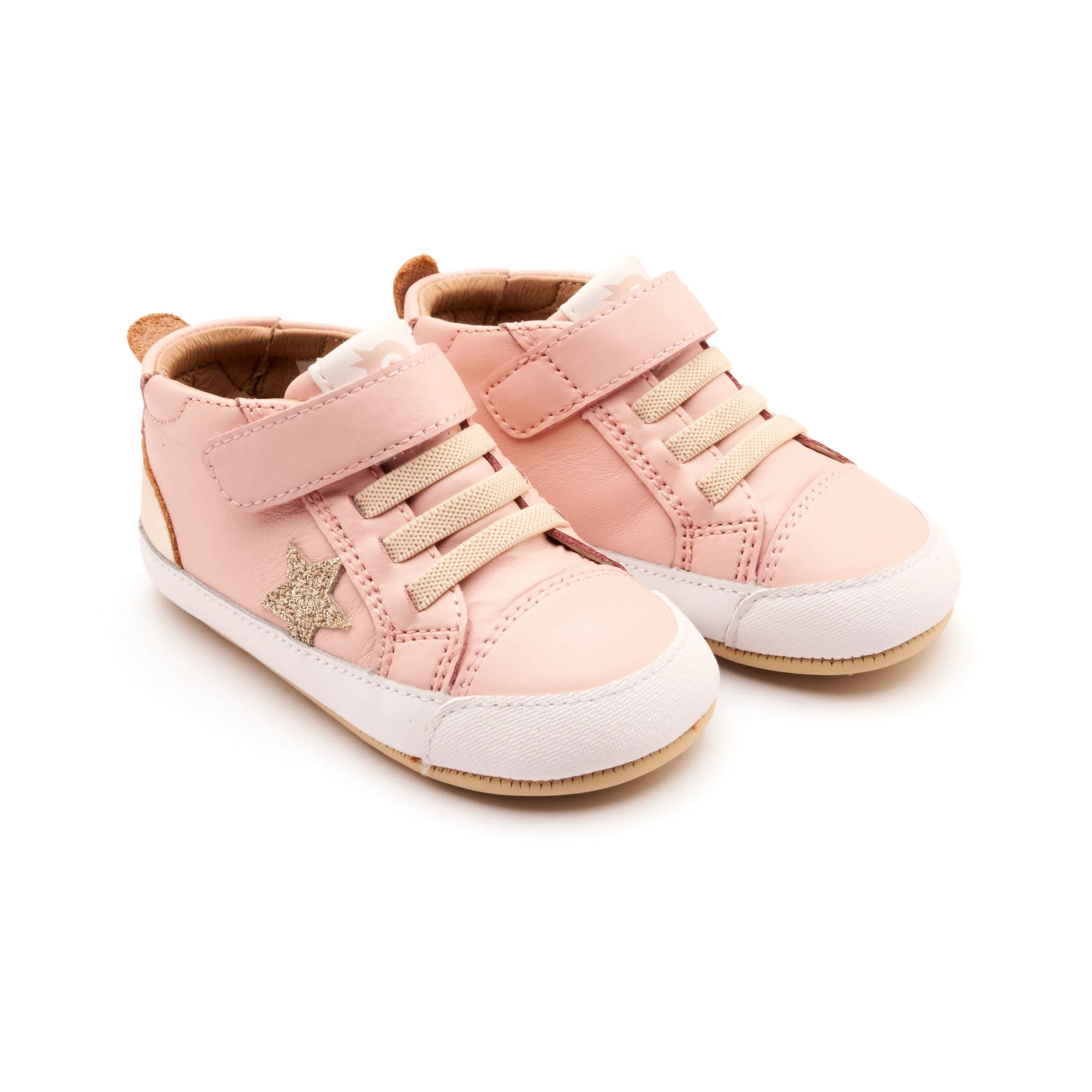 Old Soles Girl's Platinum Bub Casual Shoes - Powder Pink / Gold / Glam Gold Platforms
