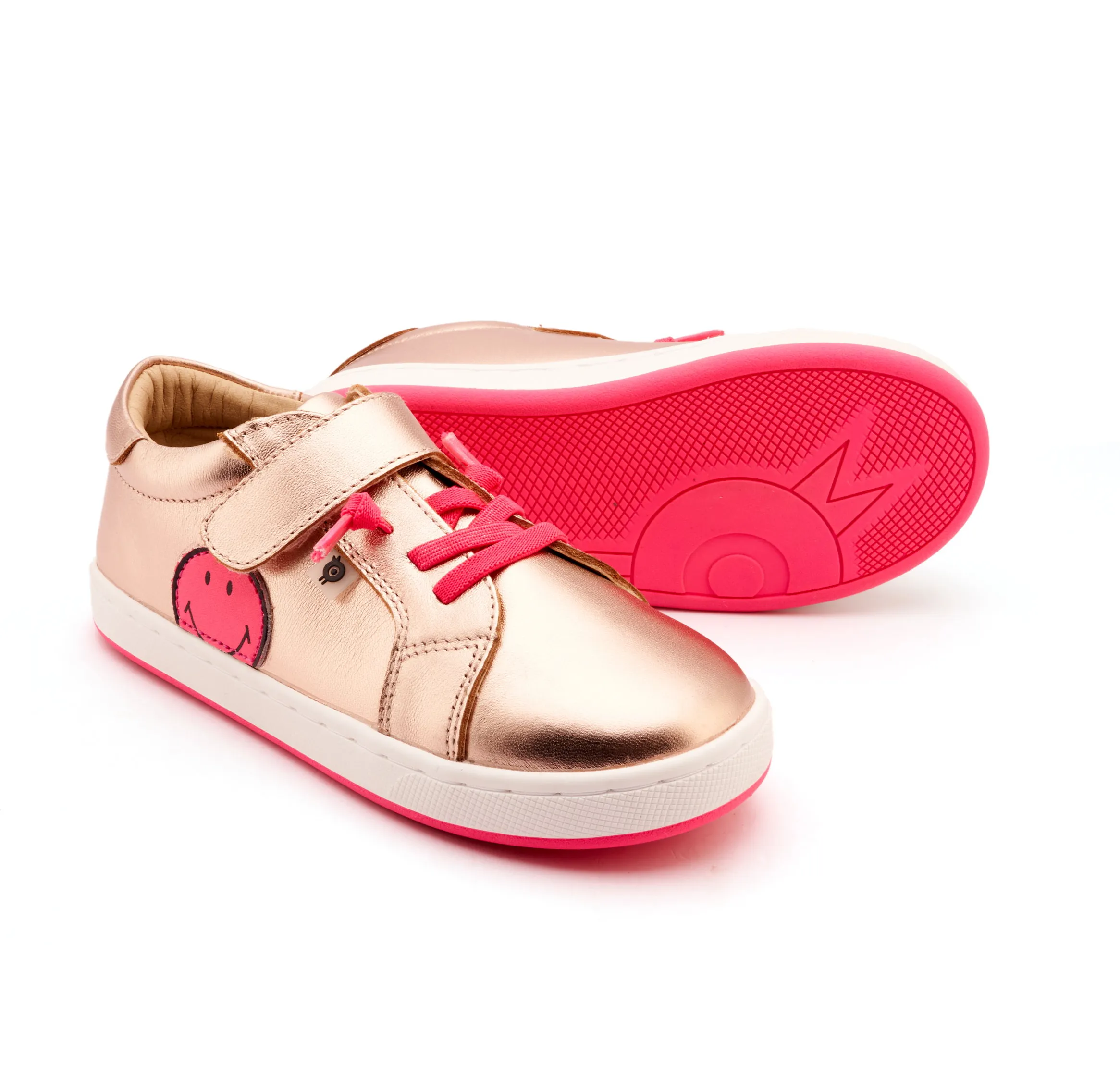 Old Soles Girl's Smiles Casual Shoes - Copper / Fluro Pink Trendy Kids