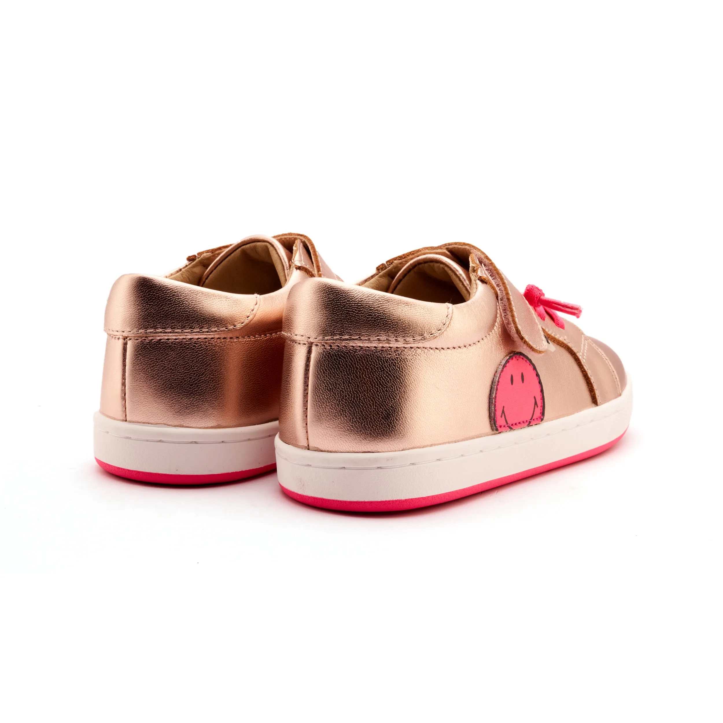 Old Soles Girl's Smiles Casual Shoes - Copper / Fluro Pink Trendy Kids