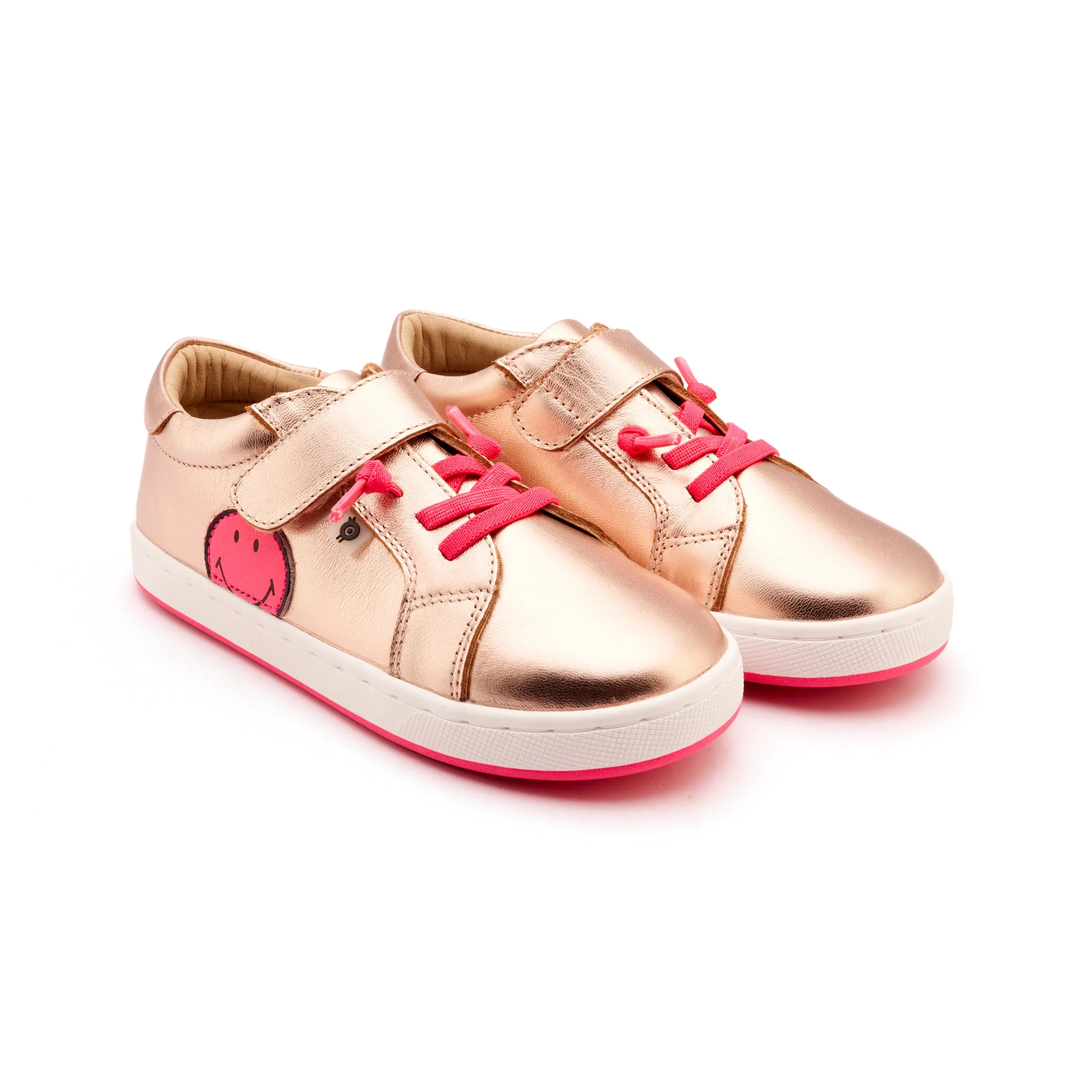 Old Soles Girl's Smiles Casual Shoes - Copper / Fluro Pink Trendy Kids