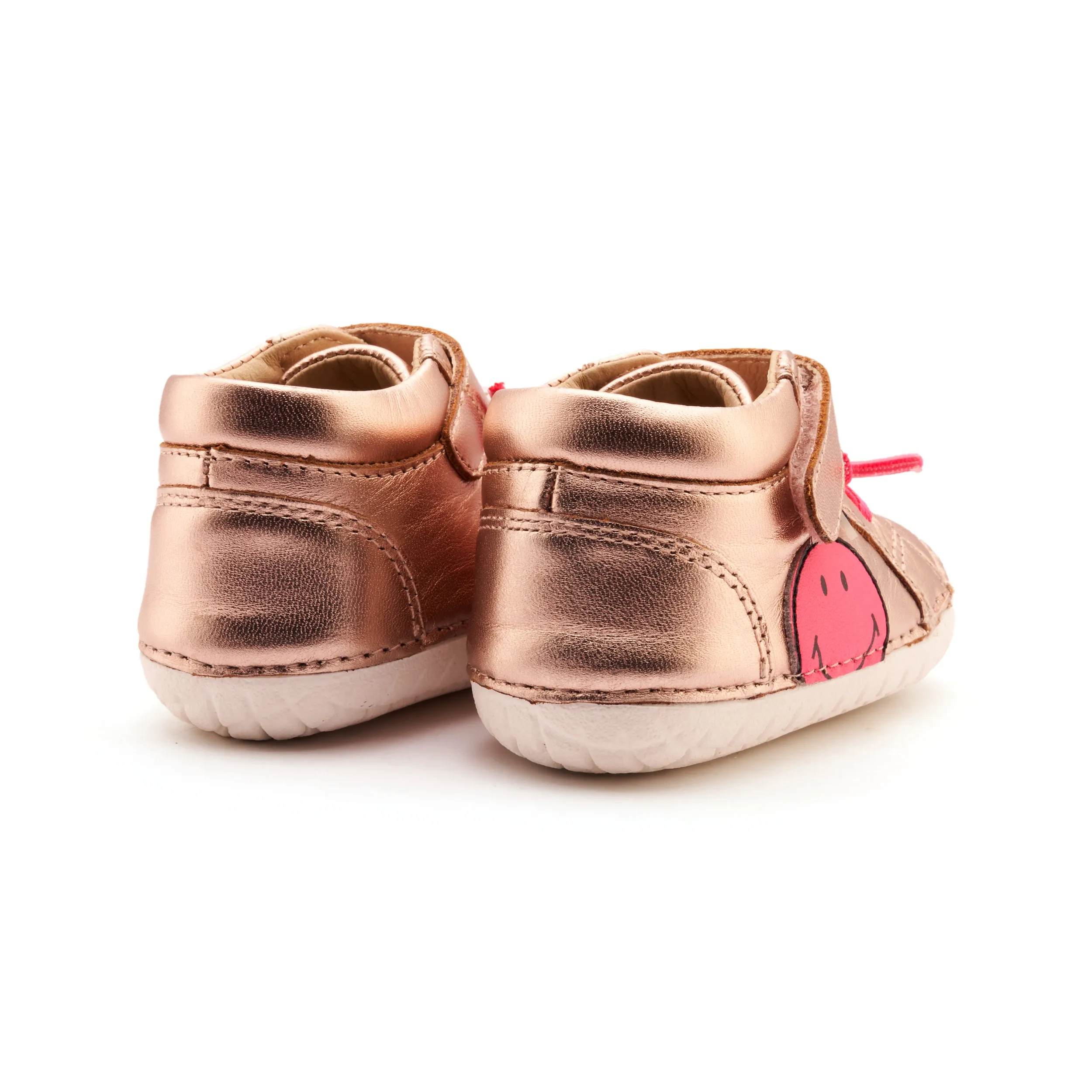 Old Soles Girl's Smiles Pave Casual Shoes - Copper / Fluro Pink Safe Transactions