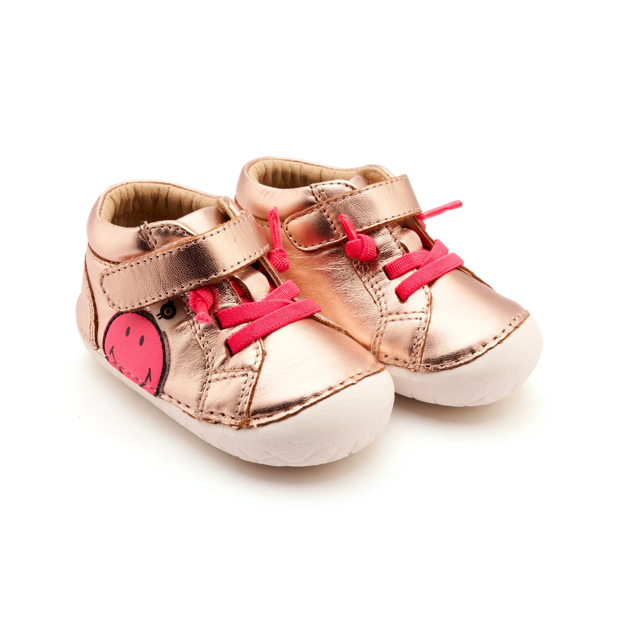 Old Soles Girl's Smiles Pave Casual Shoes - Copper / Fluro Pink Safe Transactions
