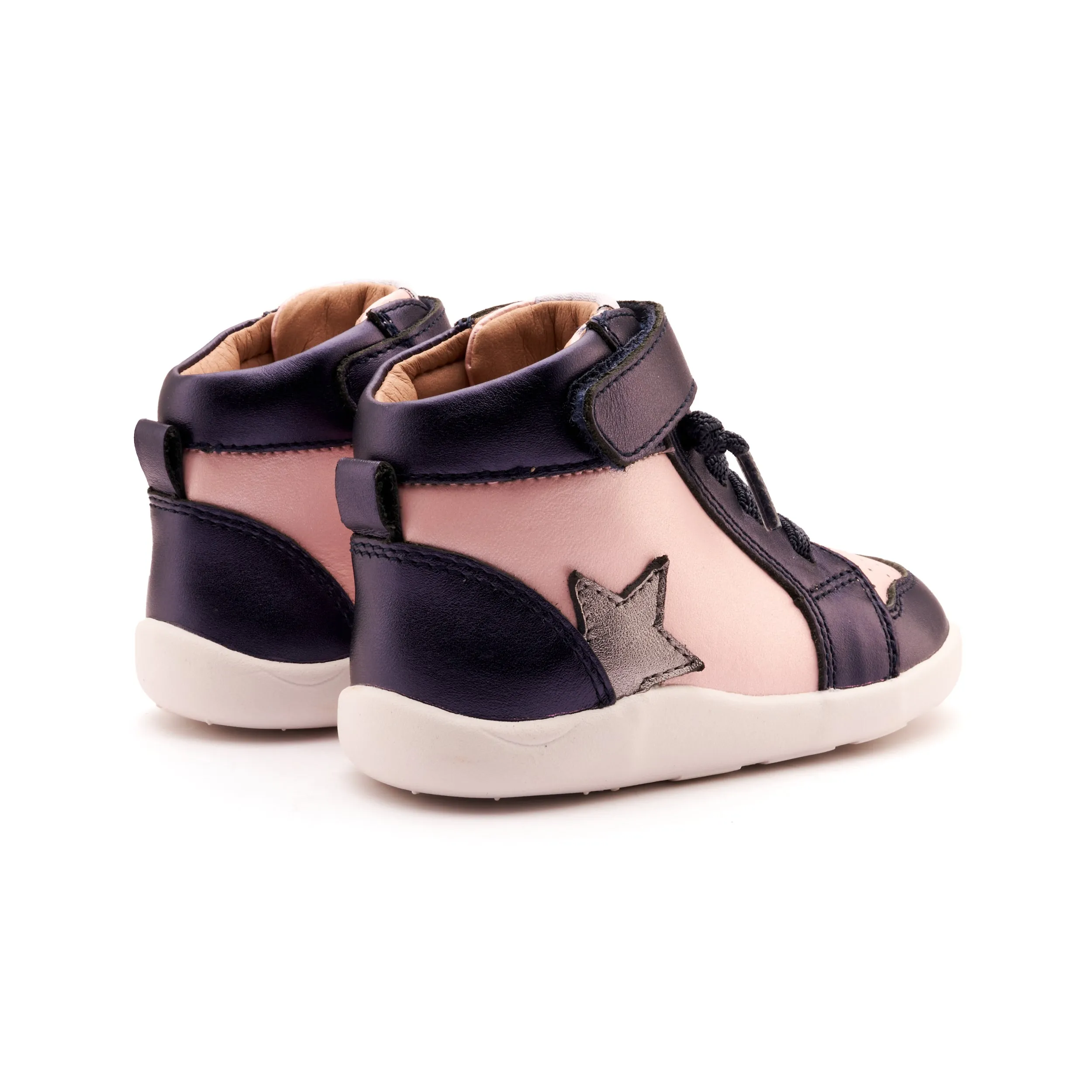 Old Soles Girl's Team Ground Casual Shoes - Nacardo Navy / Nacardo Dalia / Rich Silver Toddler Shoes