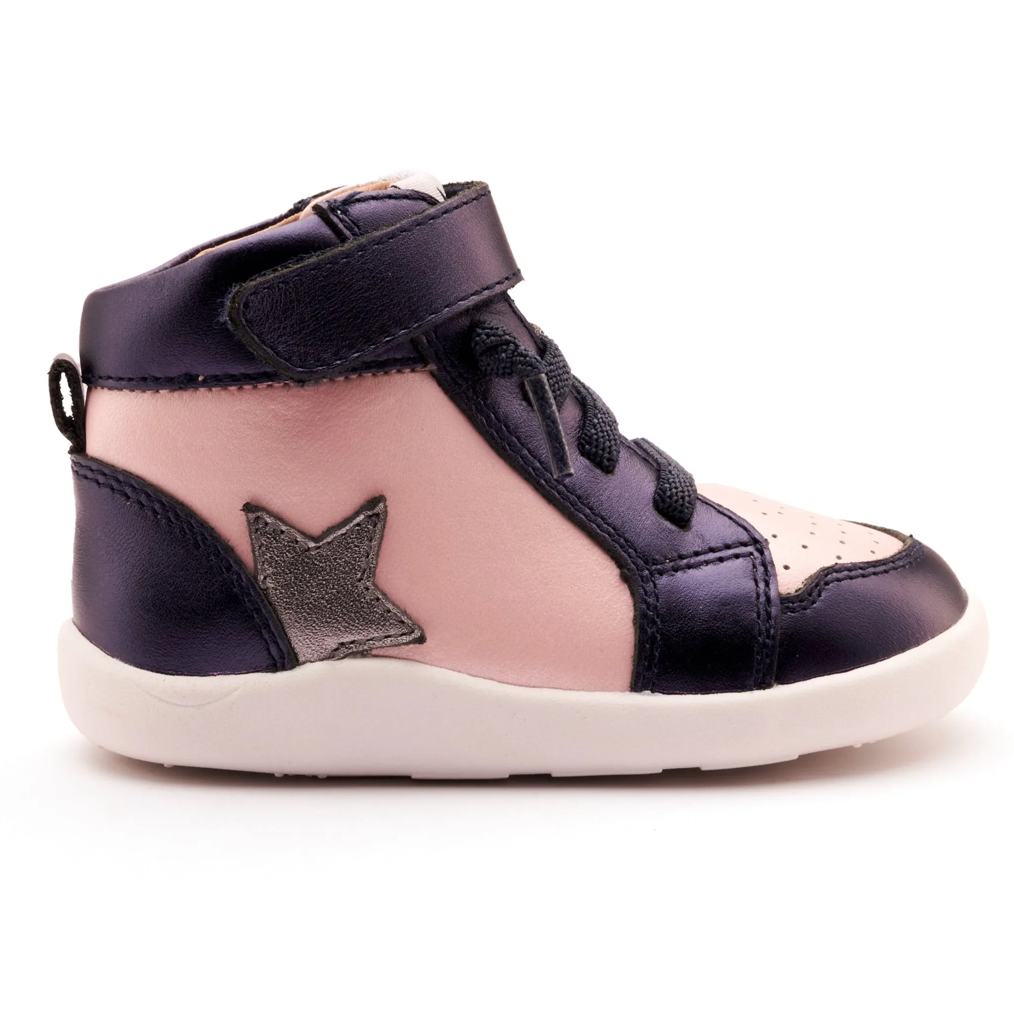 Old Soles Girl's Team Ground Casual Shoes - Nacardo Navy / Nacardo Dalia / Rich Silver Toddler Shoes