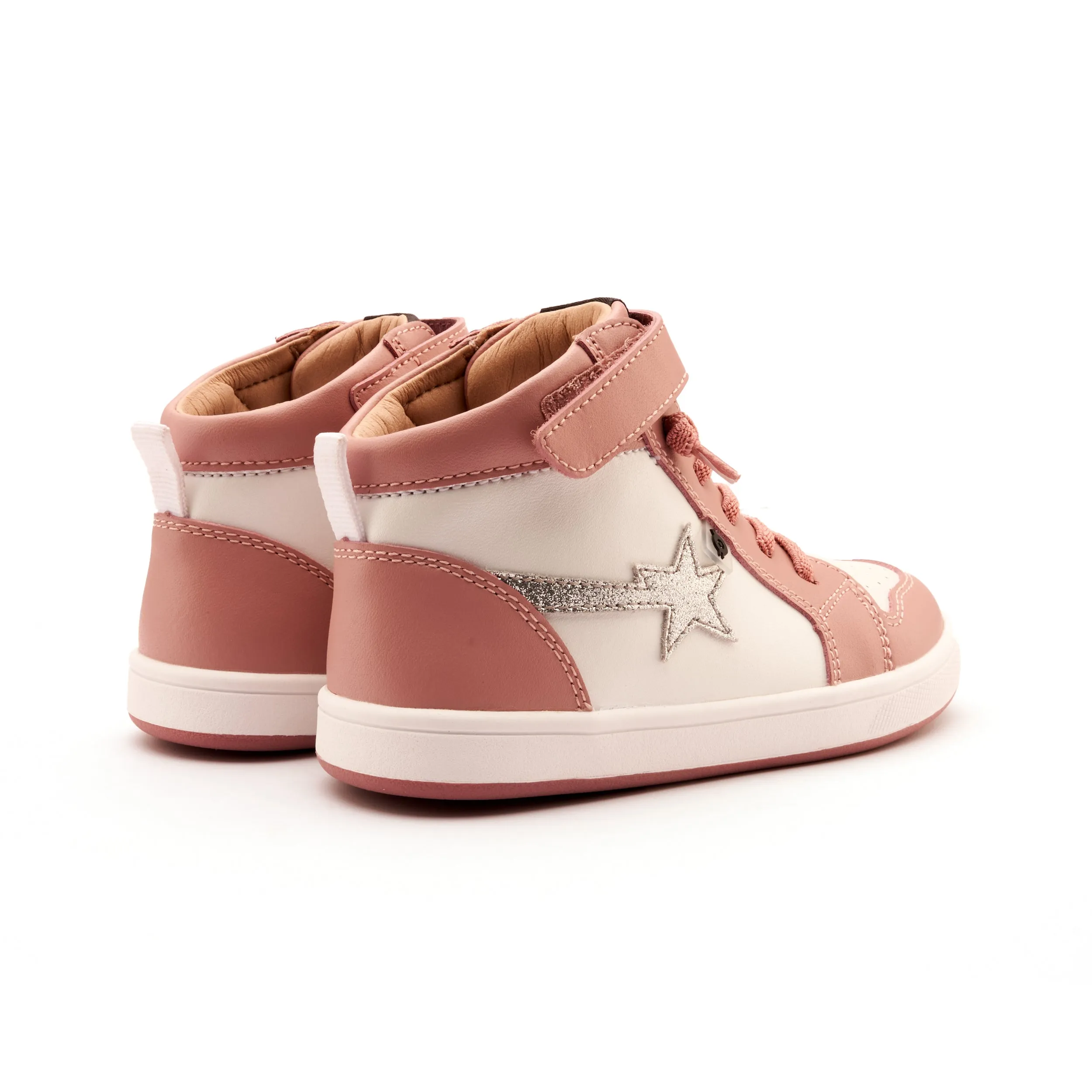 Old Soles Girl's Team-Star Casual Shoes - Kiss / Nacardo Blanco / Glam Argent Unique Styles