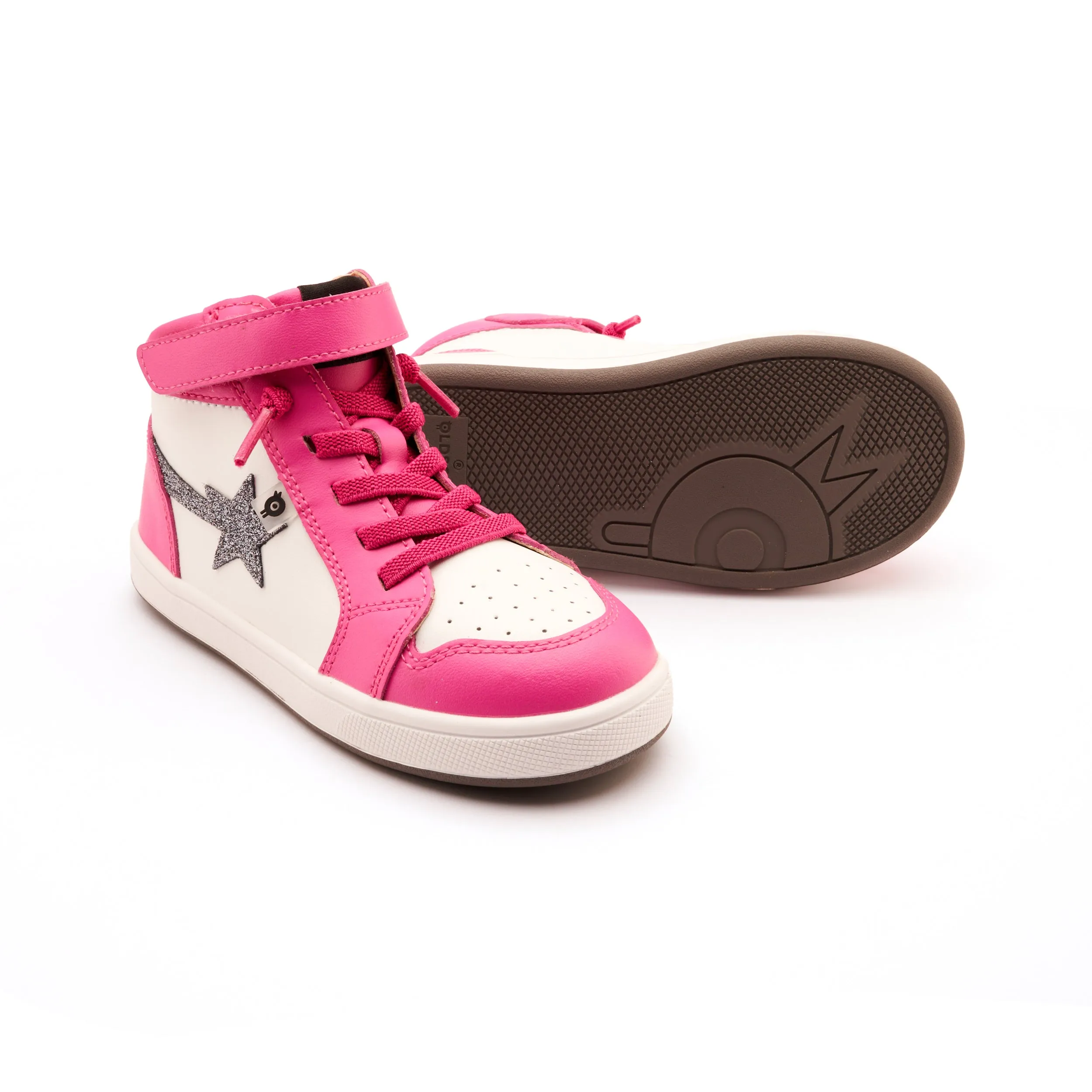 Old Soles Girl's Team-Star Casual Shoes - Rosy / Snow / Glam Gunmetal Product Range