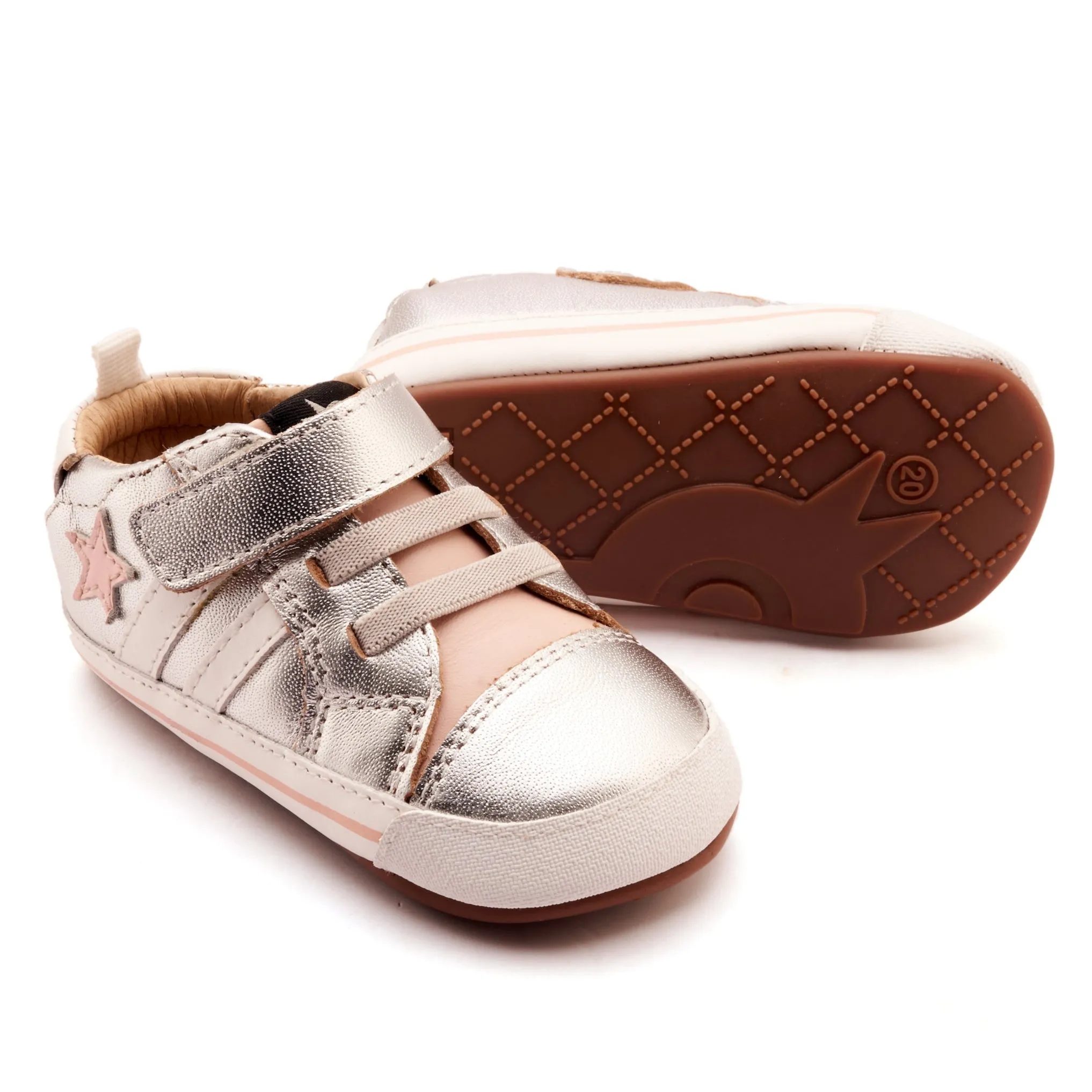 Old Soles Girl's Wos Baby Casual Shoes - Silver Sports Wear