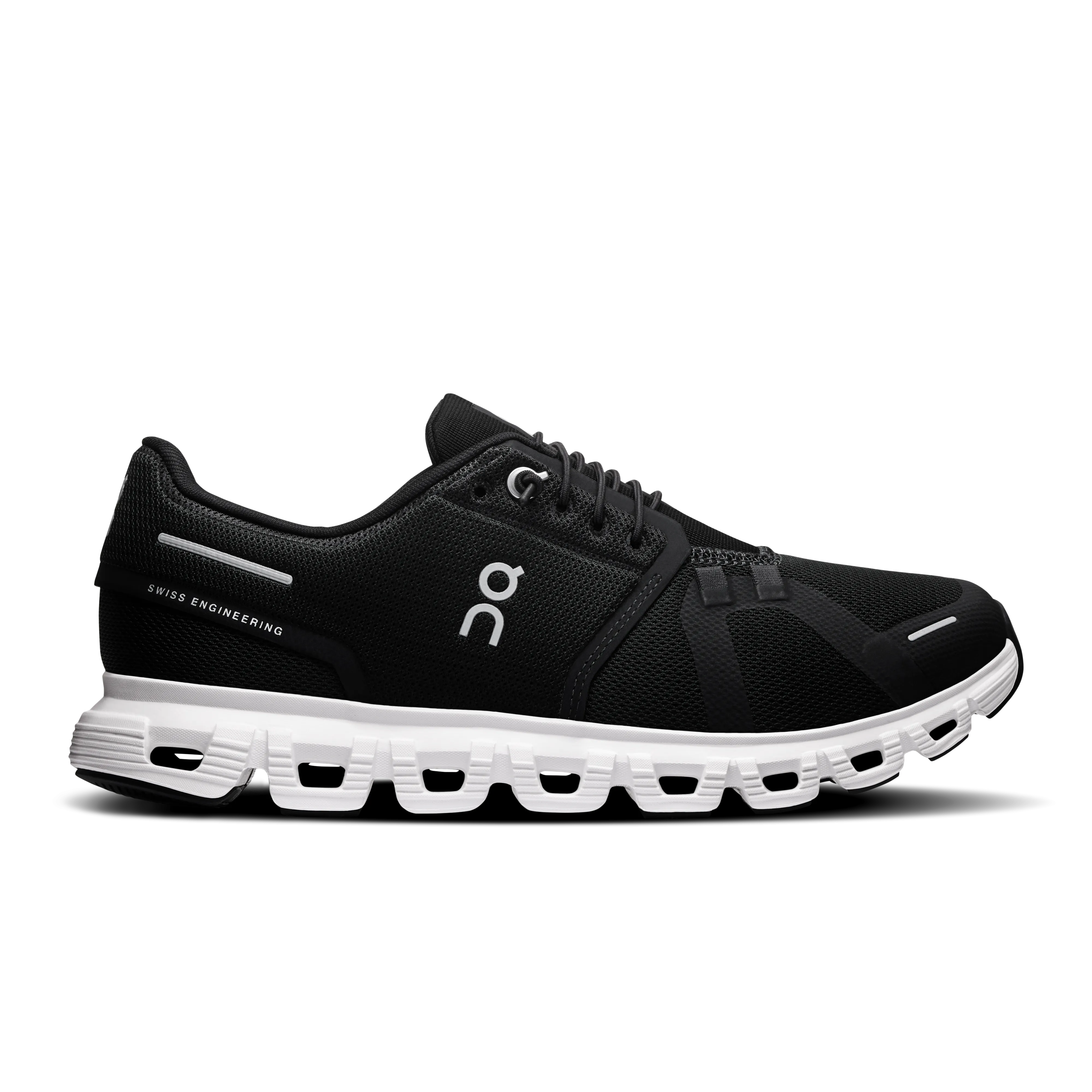 Back Tab ON RUNNING CLOUD 6 - BLACK & WHITE
