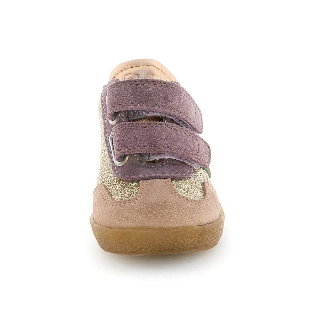 Online Shopping Falcotto Girl's Saleo Vl Casual Shoes with Hoop and Loop Fastener - Platinum/Pink