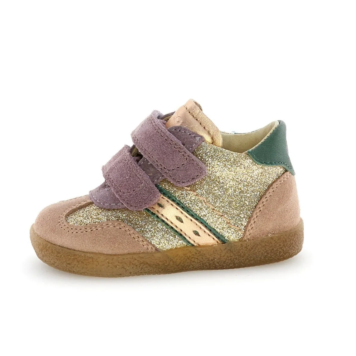 Online Shopping Falcotto Girl's Saleo Vl Casual Shoes with Hoop and Loop Fastener - Platinum/Pink