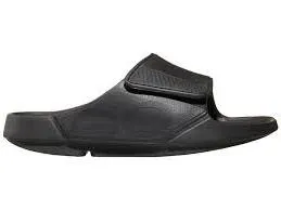 OOFOS VELCRO SLIDE - BLACK - 1550MBK Extended Comfort