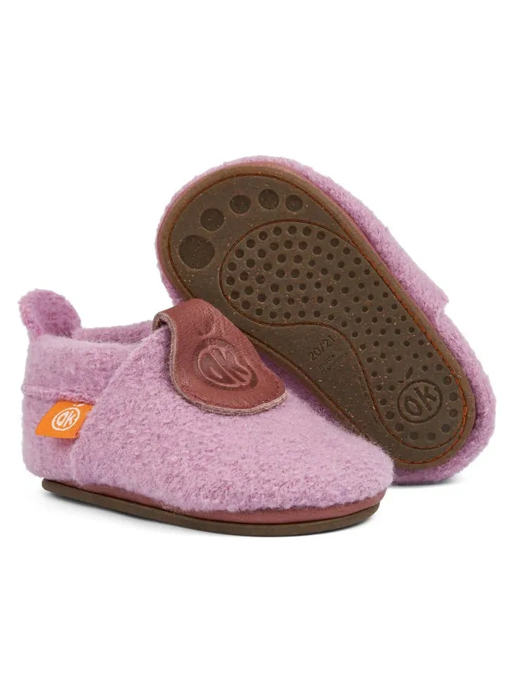 Orangenkinder Girl's AMIGO Wolli Barefoot Shoes, Purple Velcro Closure