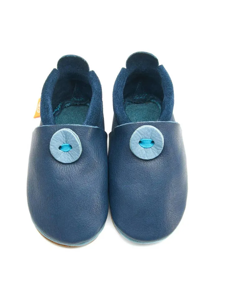 Orangenkinder Girl's and Boy's AMIGO Barefoot Shoes, Blue Sneakers