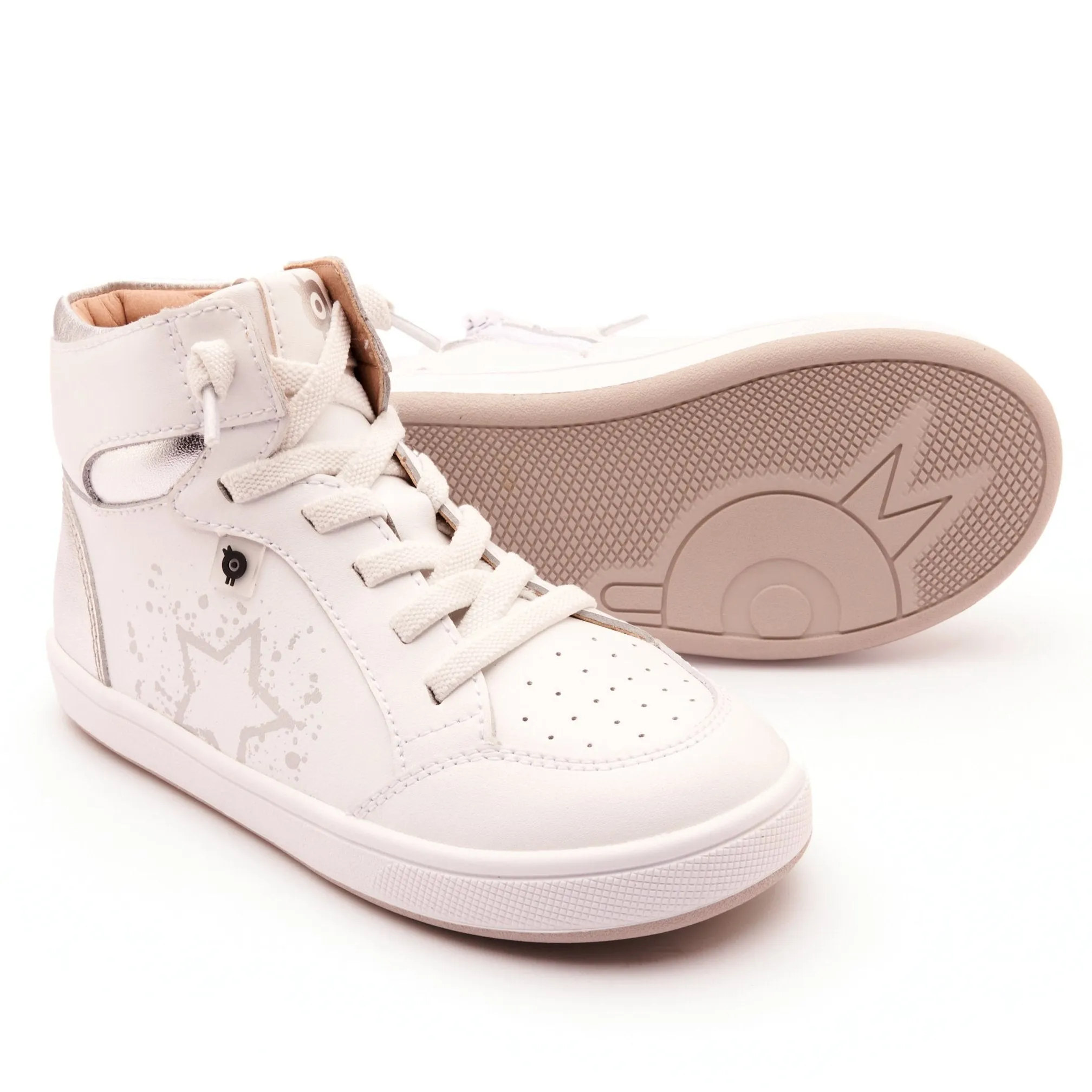 Girls' specific shoes Camouflage kids' gear Old Soles Boy's and Girl's High Splash Casual Shoes - Snow / Silver / White Silver