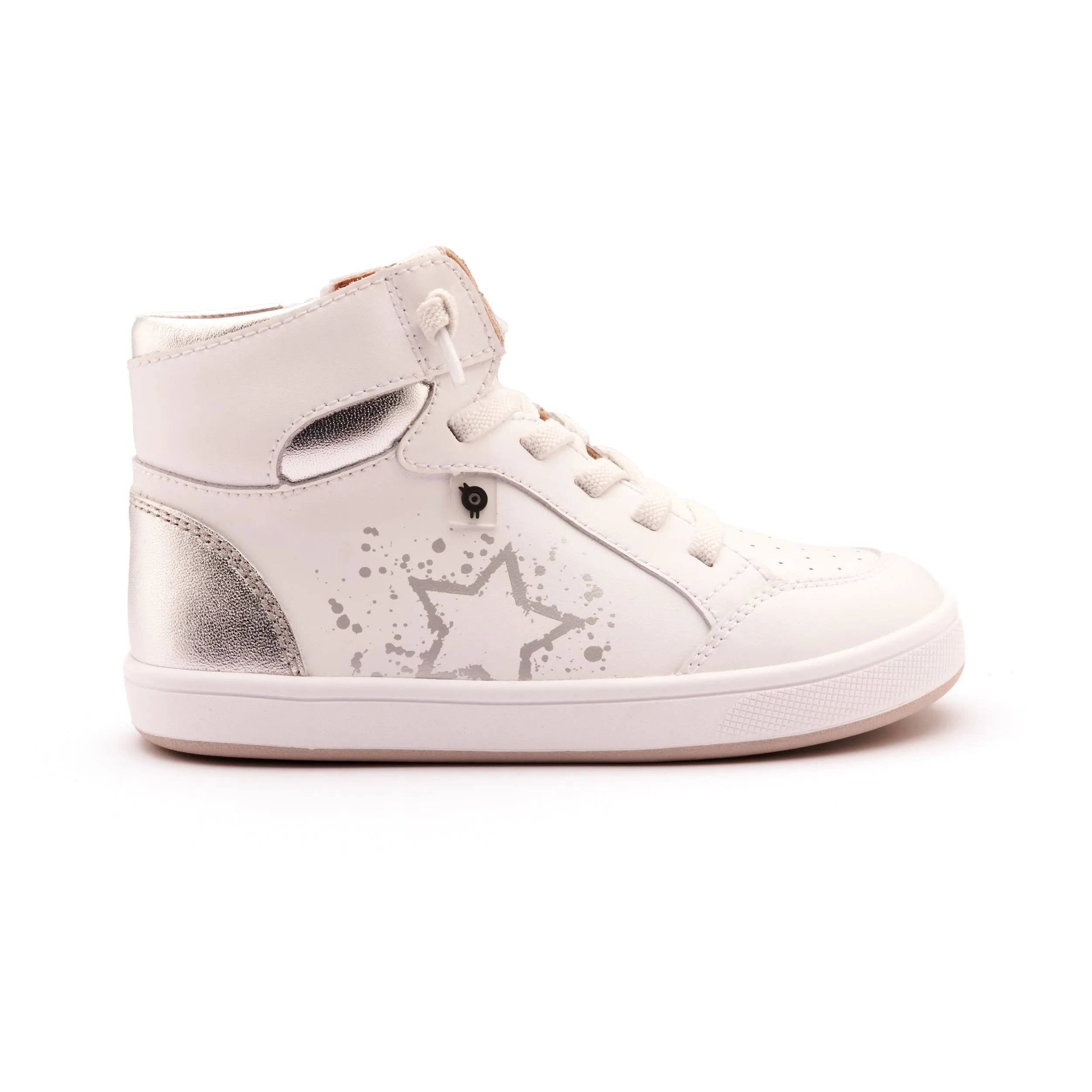 Outdoor Use Old Soles Boy's and Girl's High Splash Casual Shoes - Snow / Silver / White Silver