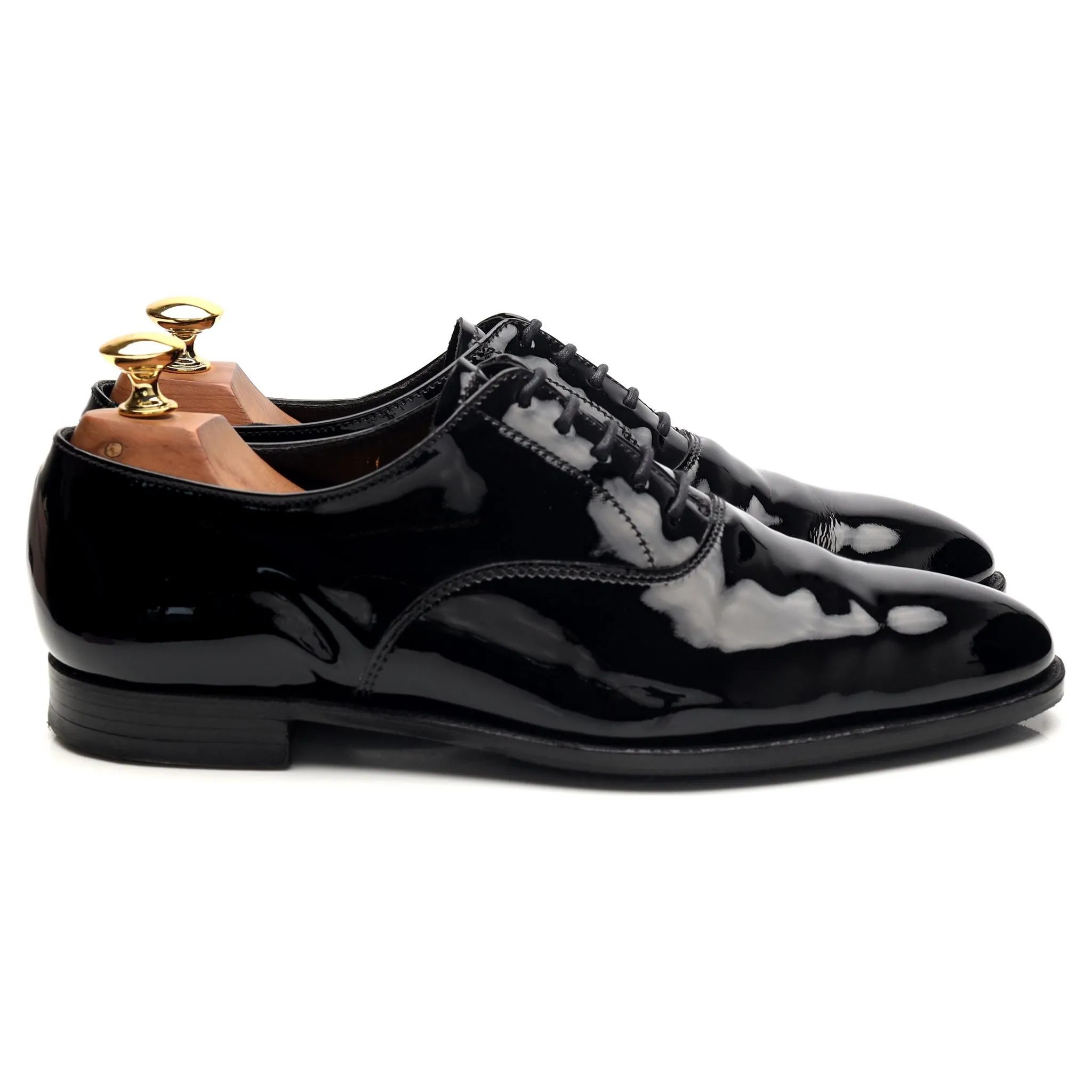 Classic Leather Leather Fit Shoes 'Overton' Black Patent Leather Oxford UK 6.5 E