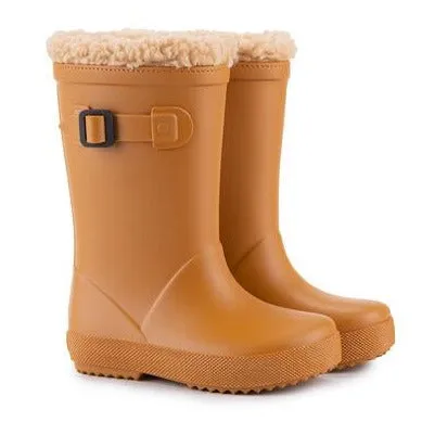 Oxfords Igor Boy's & Girl's Splash Euri Borreguito Lined Rain Boots, Caramelo